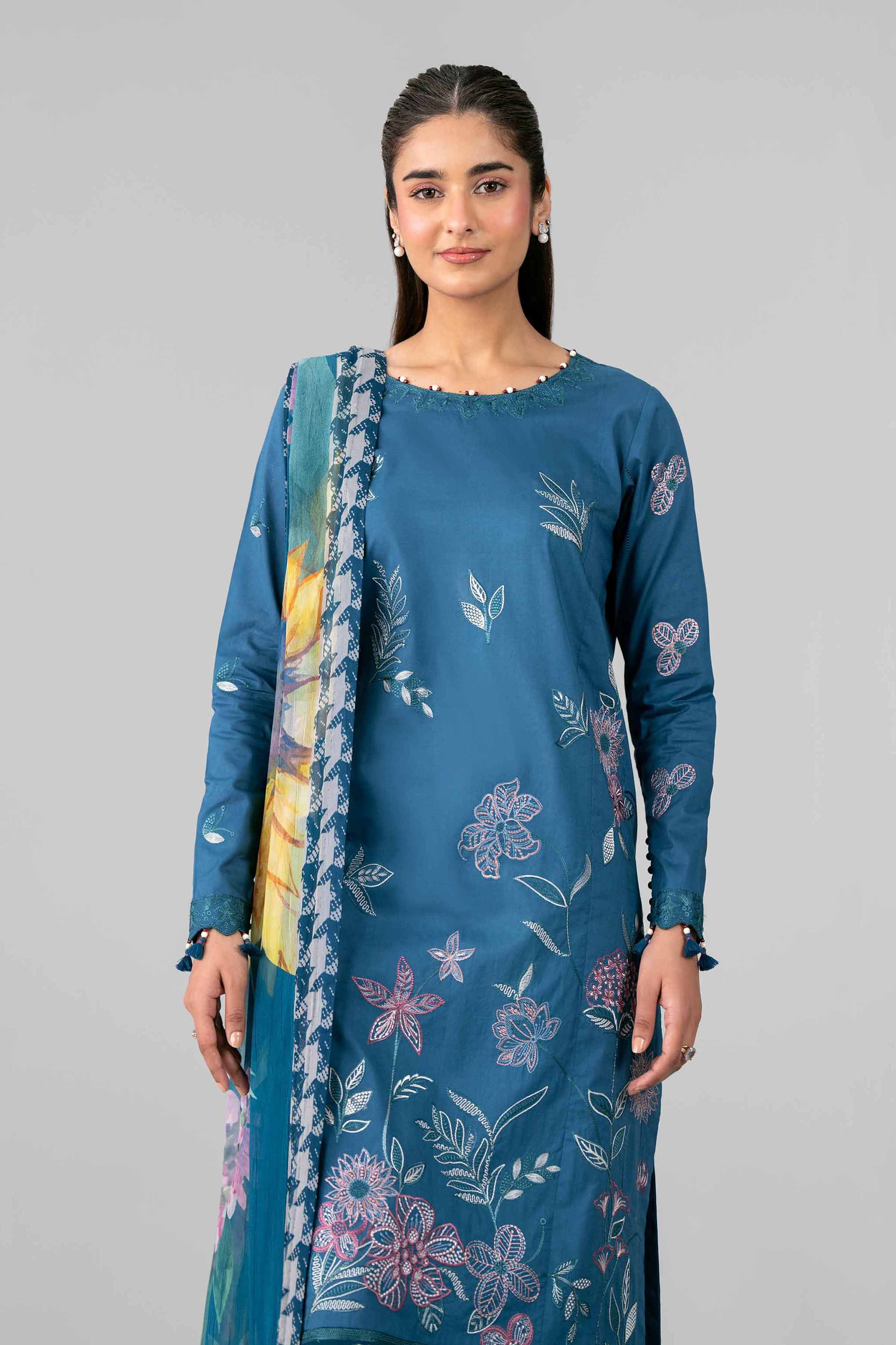 3 Piece - Digital Printed Embroidered Suit - 42601777 Nishat UAE  Lawn 3PC Embroidered