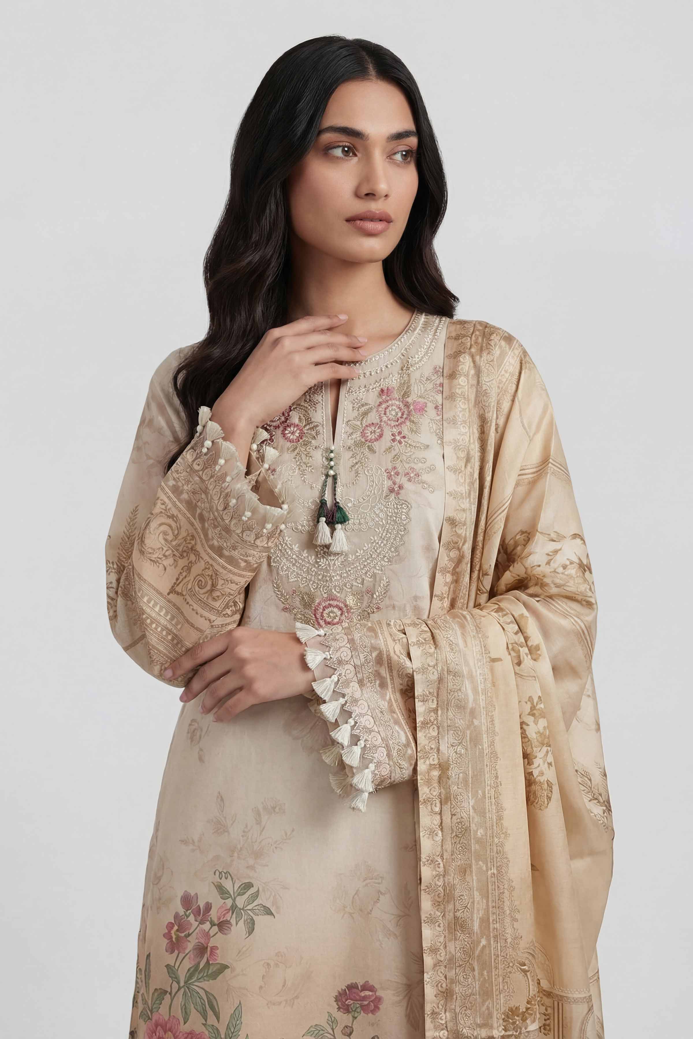 3 Piece - Digital Printed Embroidered Suit - 42601797  Lawn 3PC Embroidered