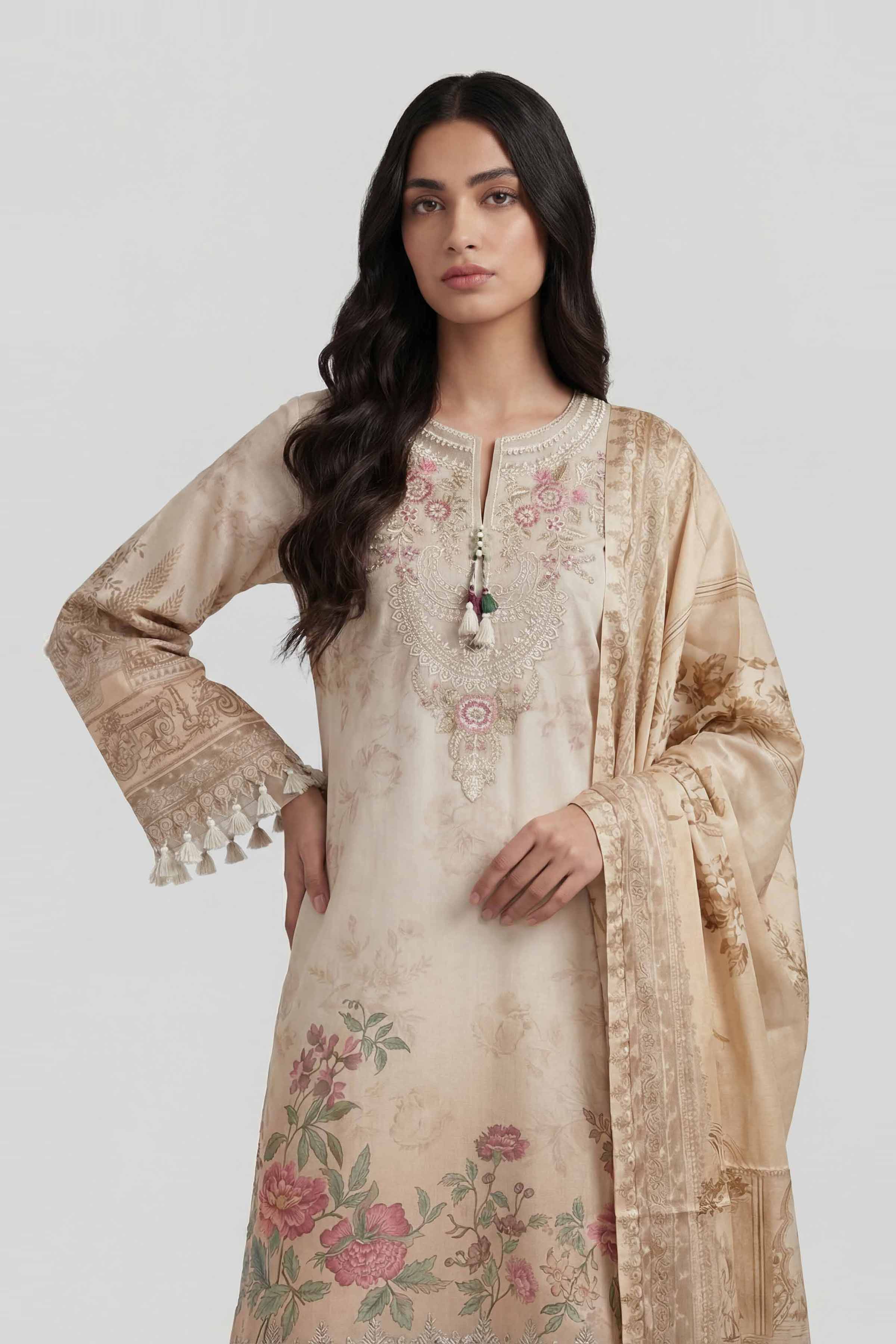 3 Piece - Digital Printed Embroidered Suit - 42601797  Lawn 3PC Embroidered