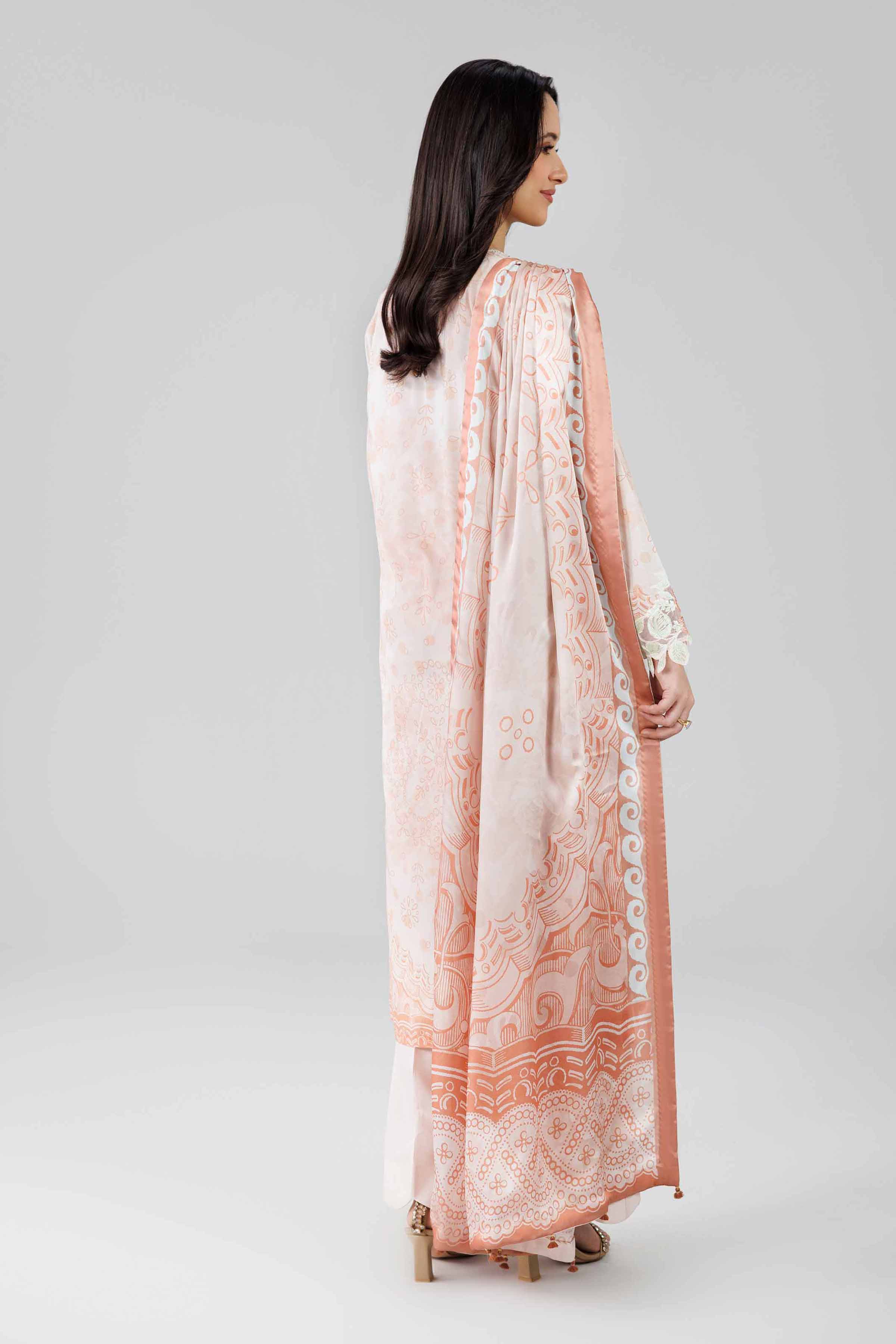 3 Piece - Digital Printed Embroidered Suit - 42601800 Pink Lawn 3PC Embroidered