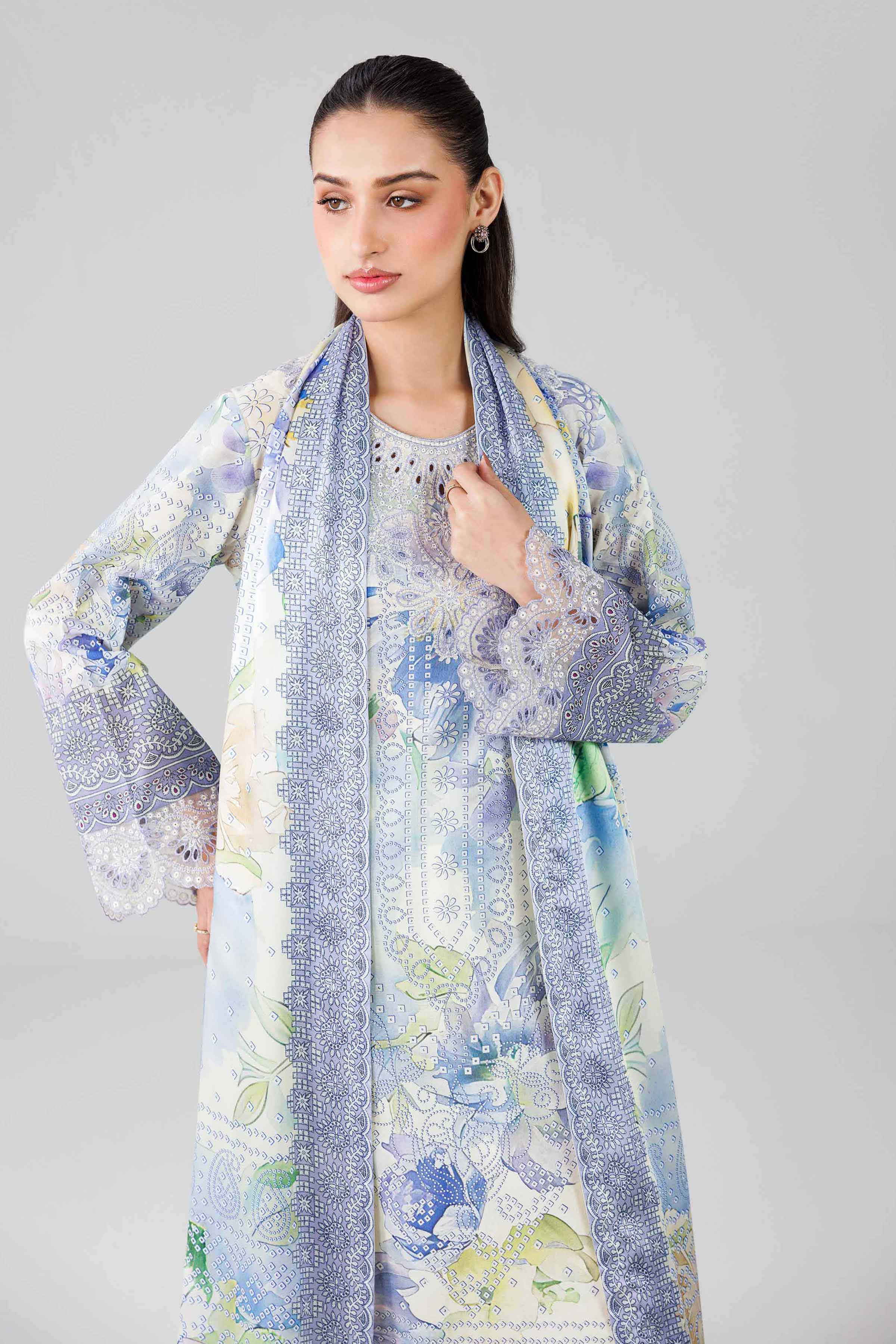 3 Piece - Digital Printed Embroidered Suit - 42601802 Multi Lawn 3PC Embroidered