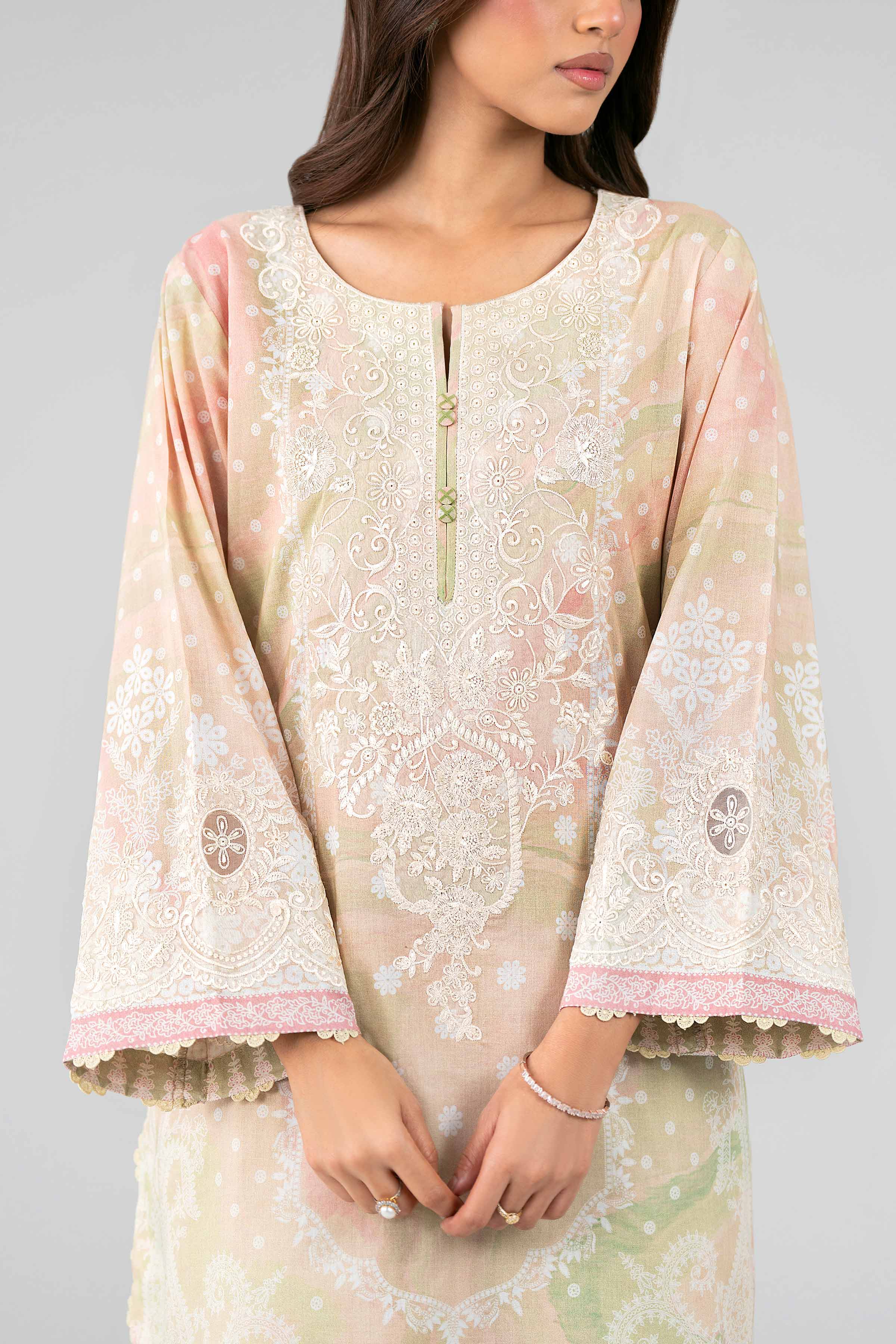 3 Piece - Digital Printed Embroidered Suit - 42601803 Multi Lawn 3PC Embroidered