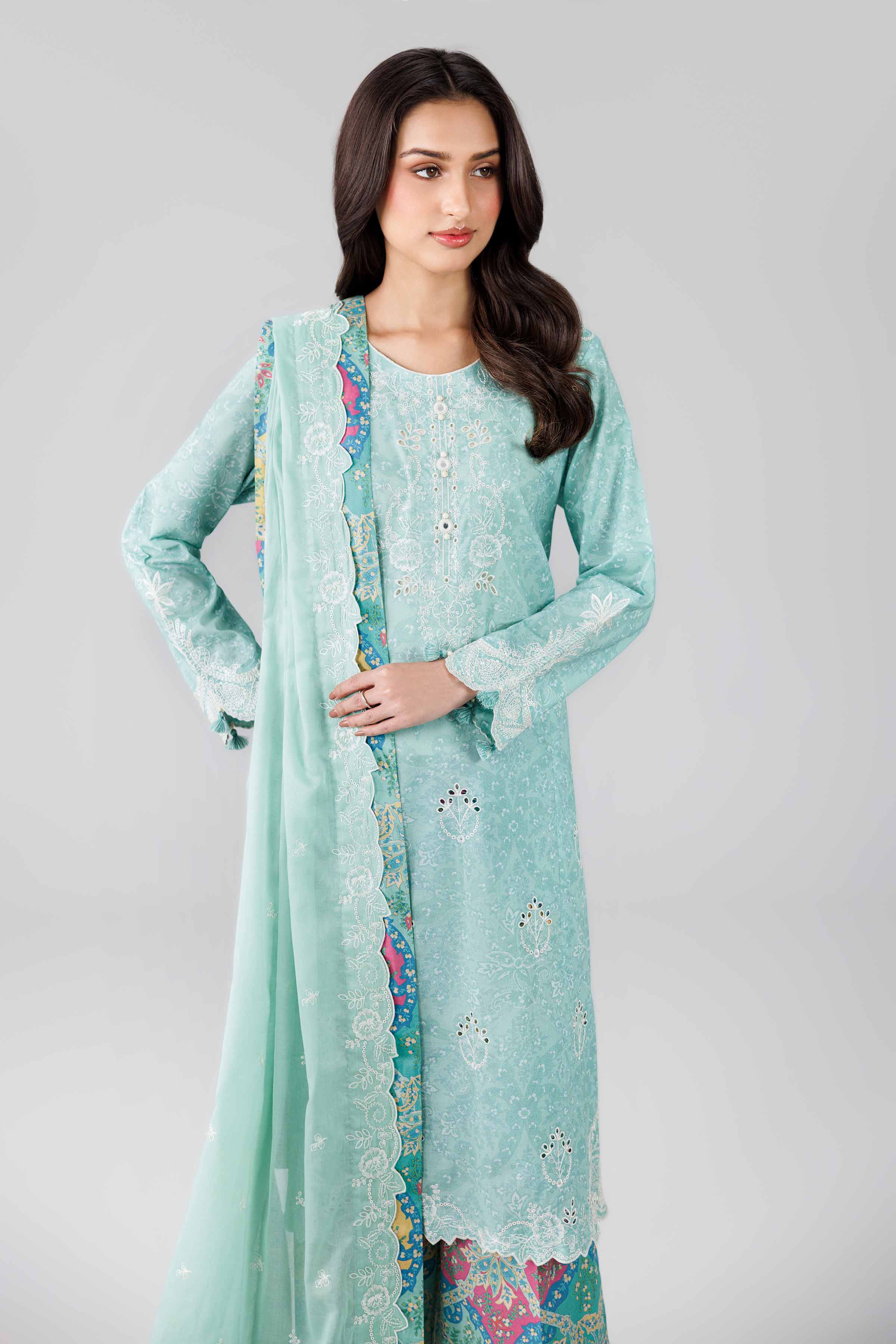 3 Piece - Printed Embroidered Suit - 42601813  Lawn 3PC Embroidered