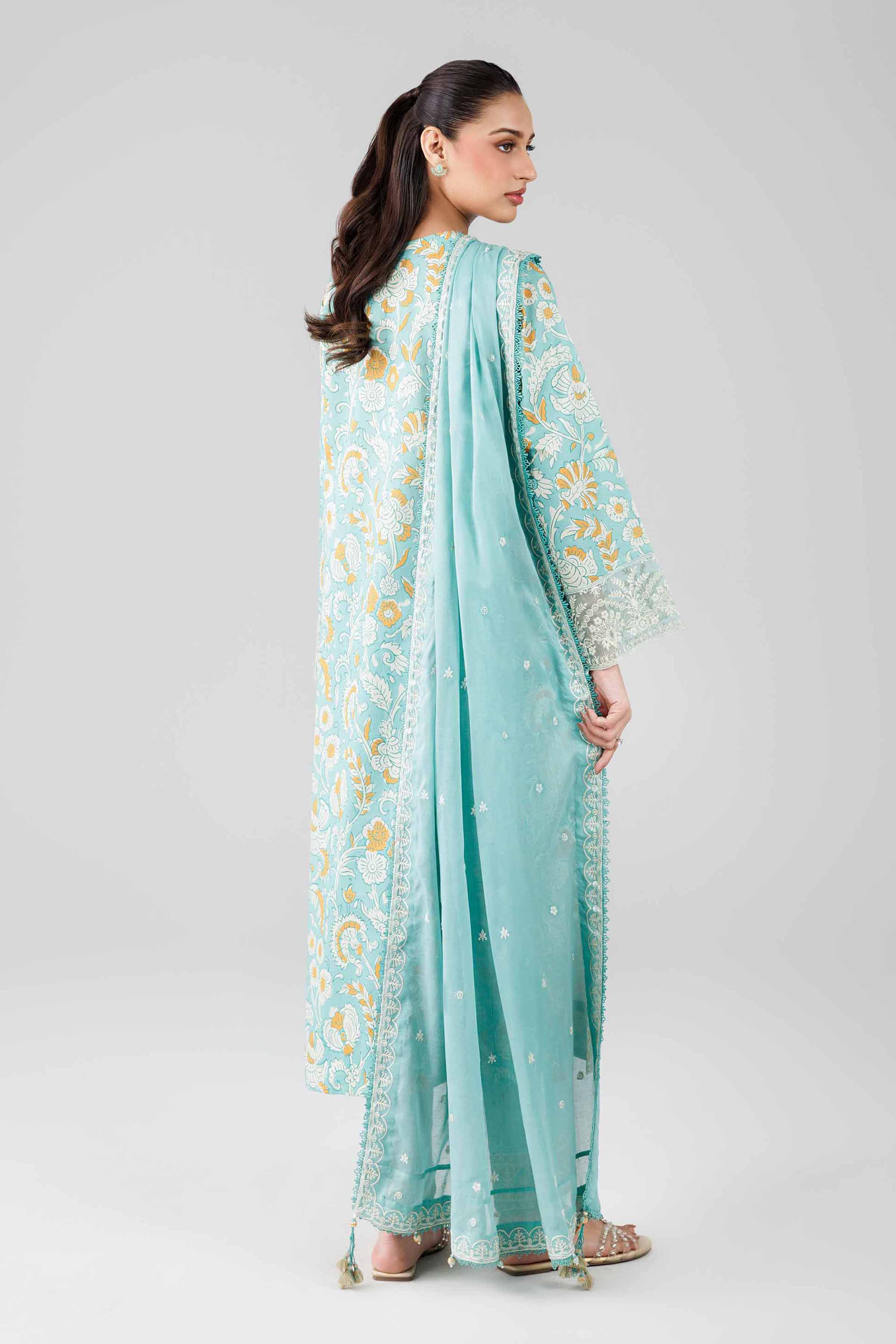3 Piece - Printed Embroidered Suit - 42601817 Nishat UAE  Lawn 3PC Embroidered