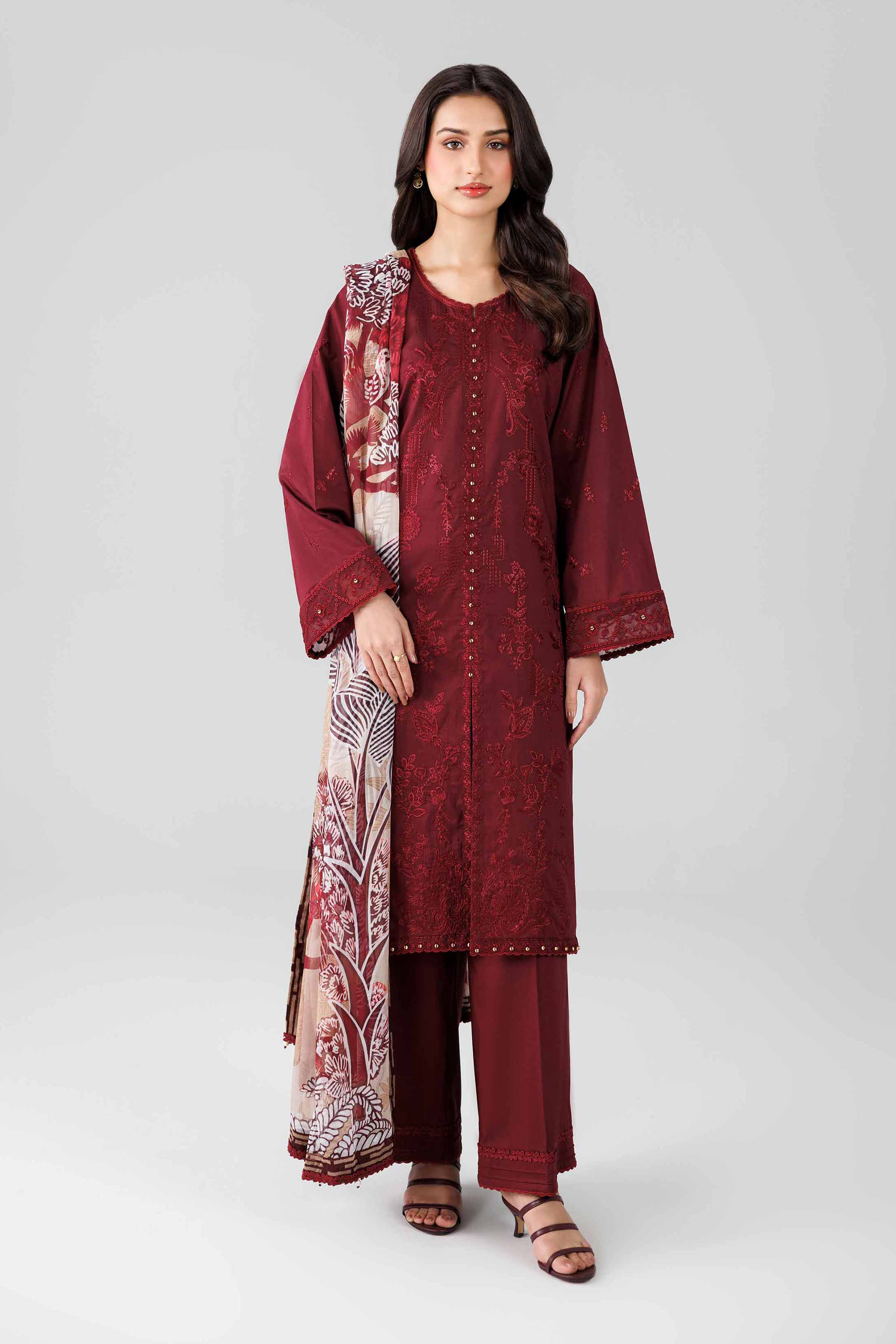 3 Piece - Digital Printed Embroidered Suit - 42601825  Lawn 3PC Embroidered