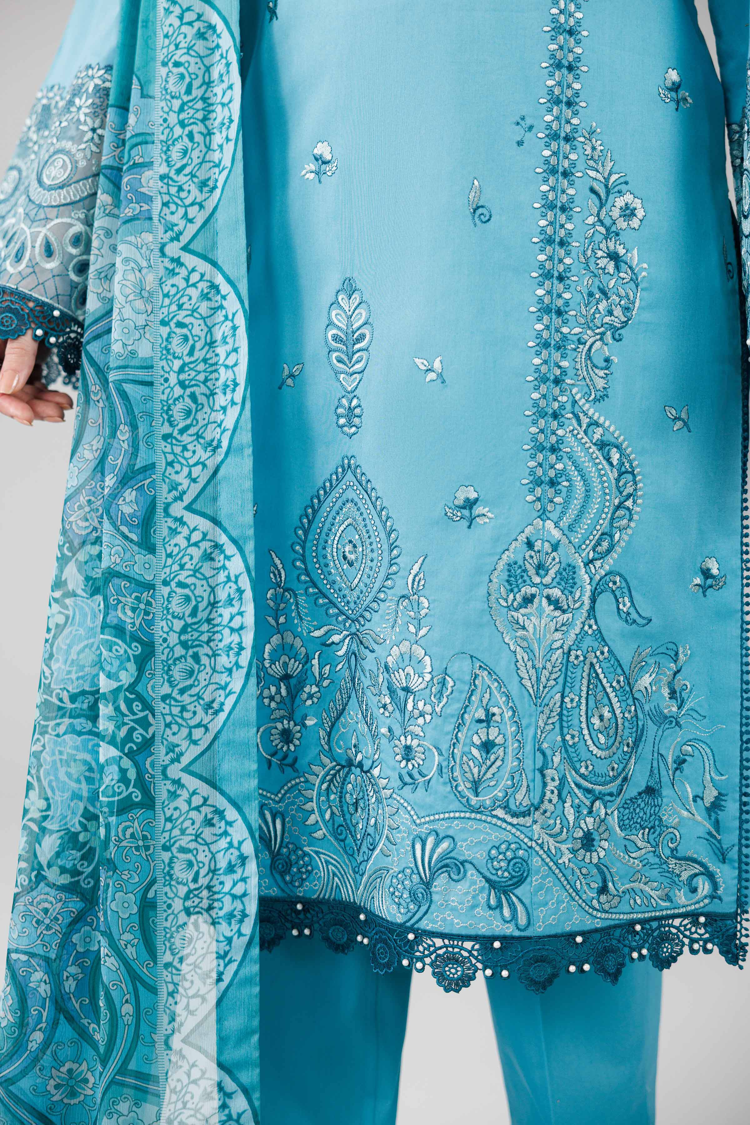 3 Piece - Digital Printed Embroidered Suit - 42601831  Lawn 3PC Embroidered
