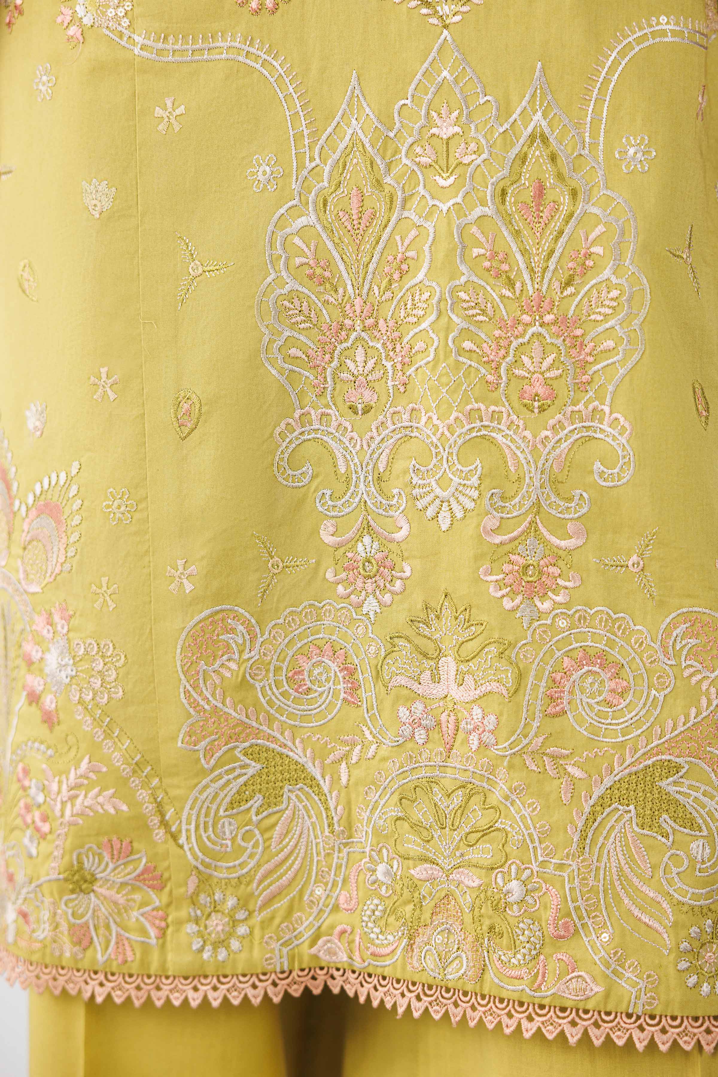 3 Piece - Digital Printed Embroidered Suit - 42601832 Green Lawn 3PC Embroidered
