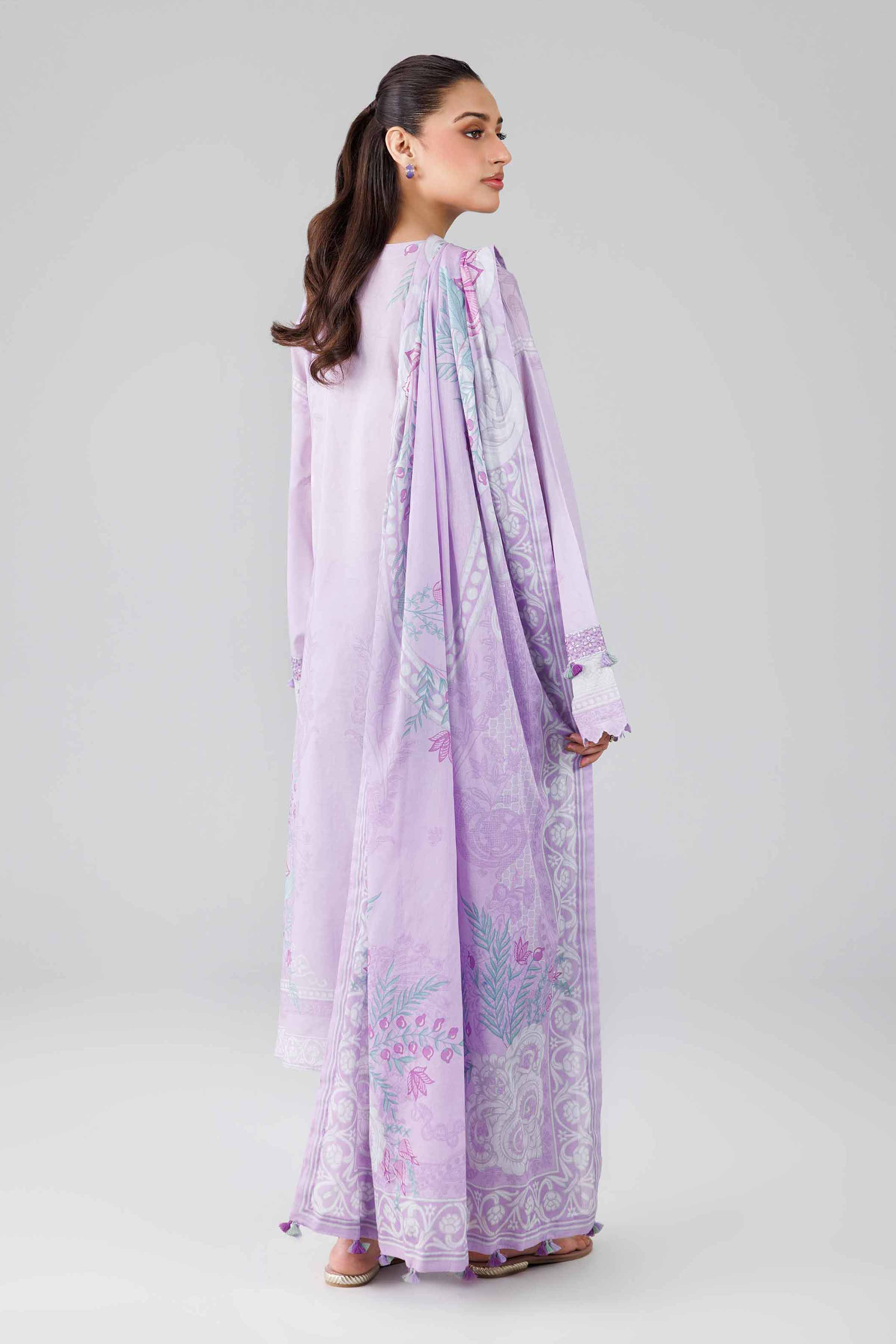 3 Piece - Digital Printed Embroidered Suit - 42601836 Purple Lawn 3PC Embroidered