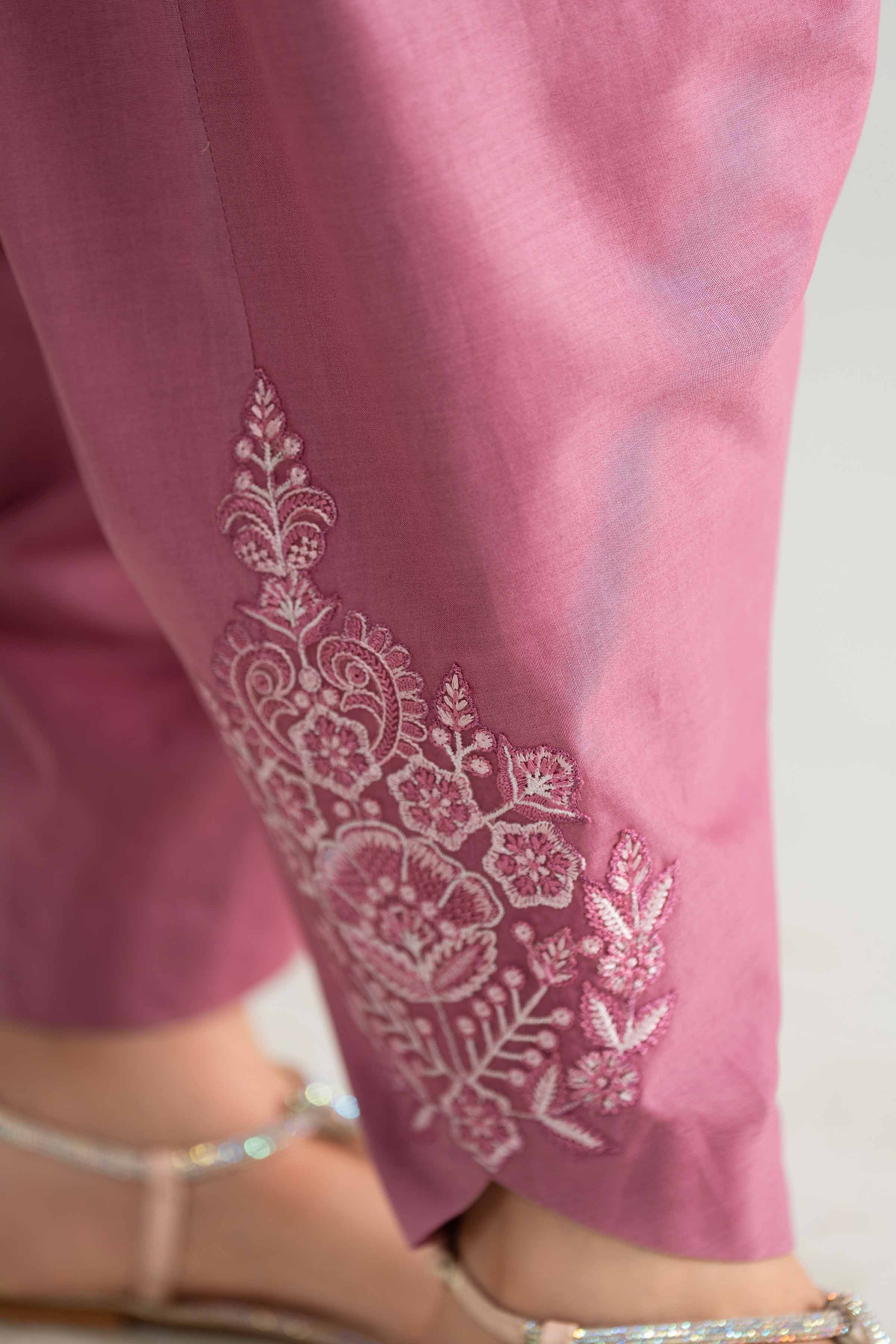 3 Piece - Digital Printed Embroidered Suit - 42601843 Pink Lawn 3PC Embroidered
