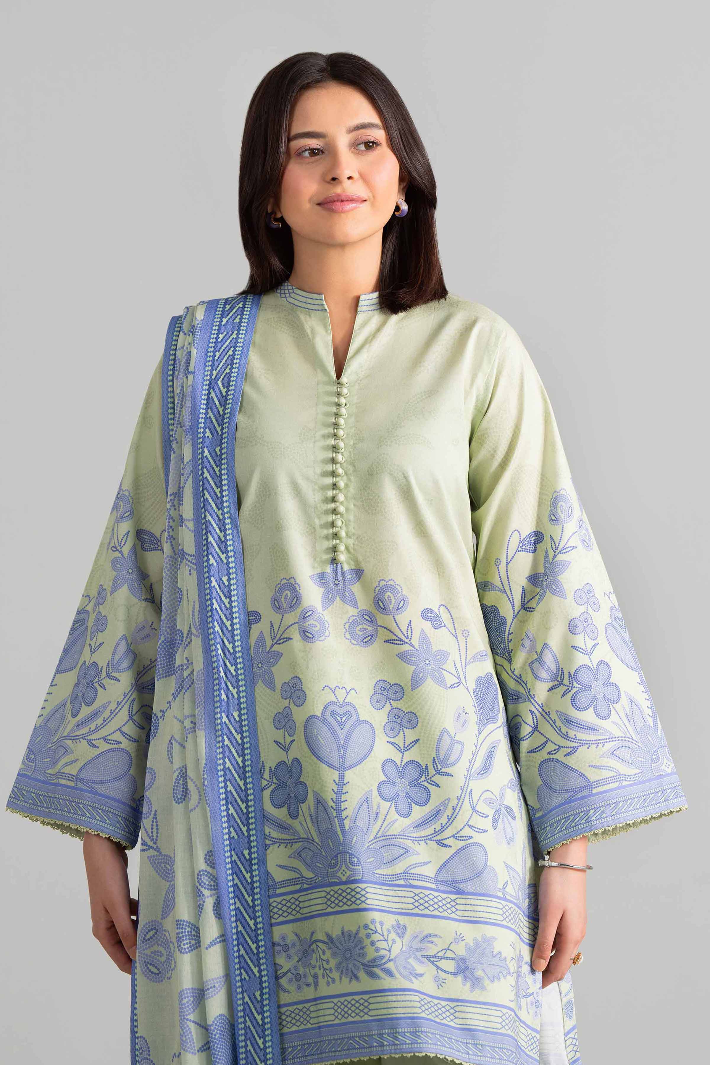 3 Piece - Digital Printed Suit - 42601846 Green Lawn 3PC Printed