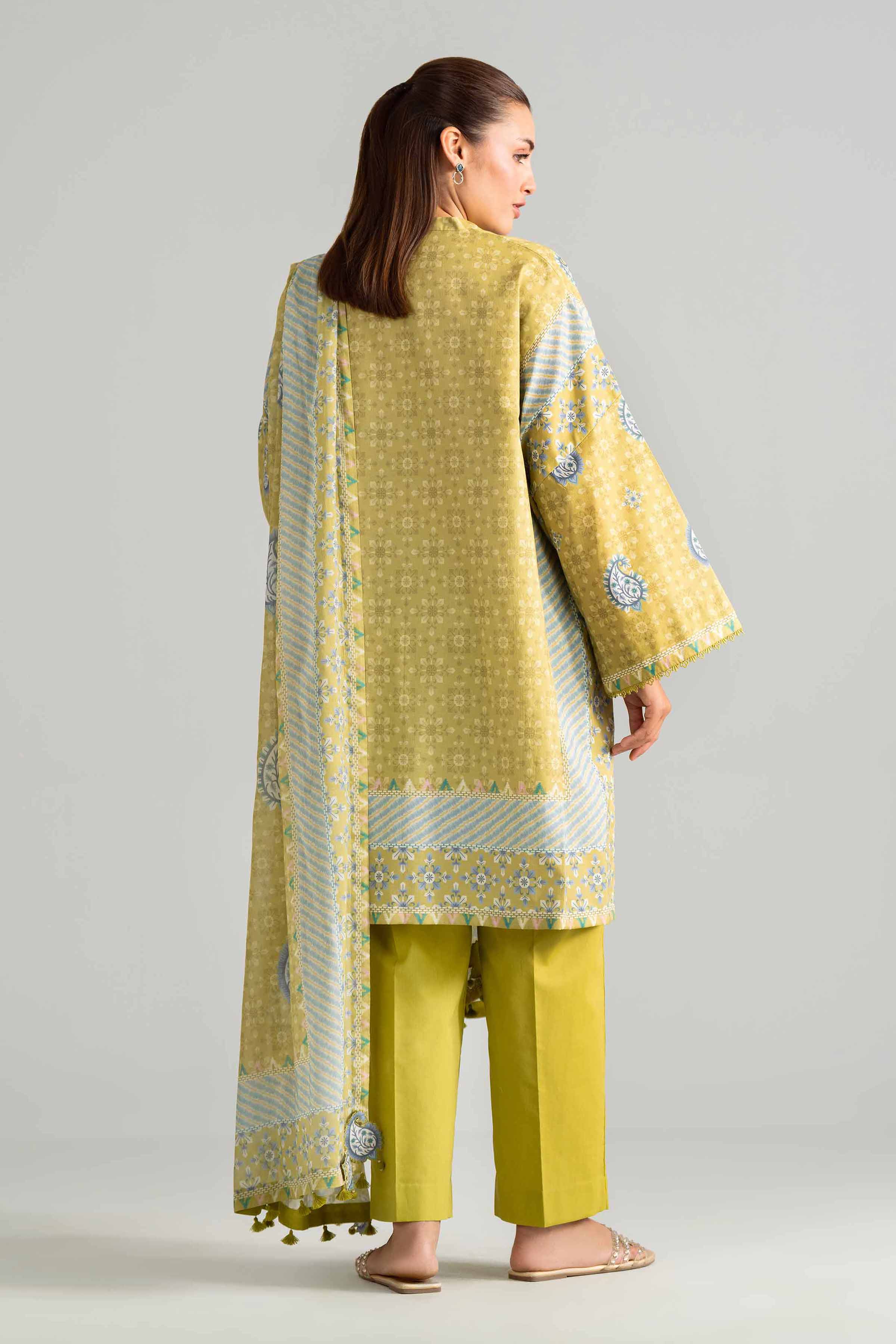 3 Piece - Digital Printed Suit - 42601852 Green Lawn 3PC Printed