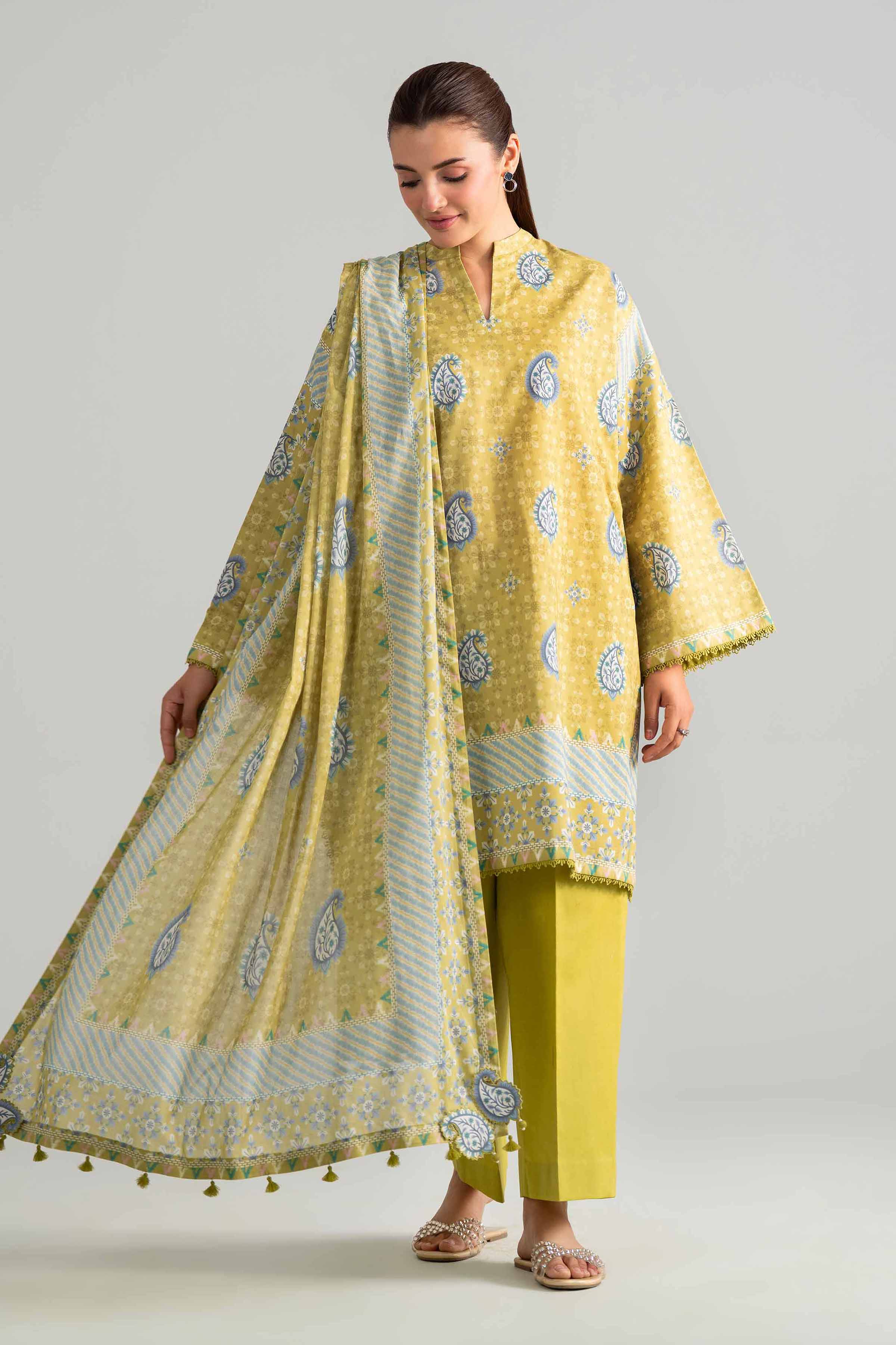 3 Piece - Digital Printed Suit - 42601852 Green Lawn 3PC Printed