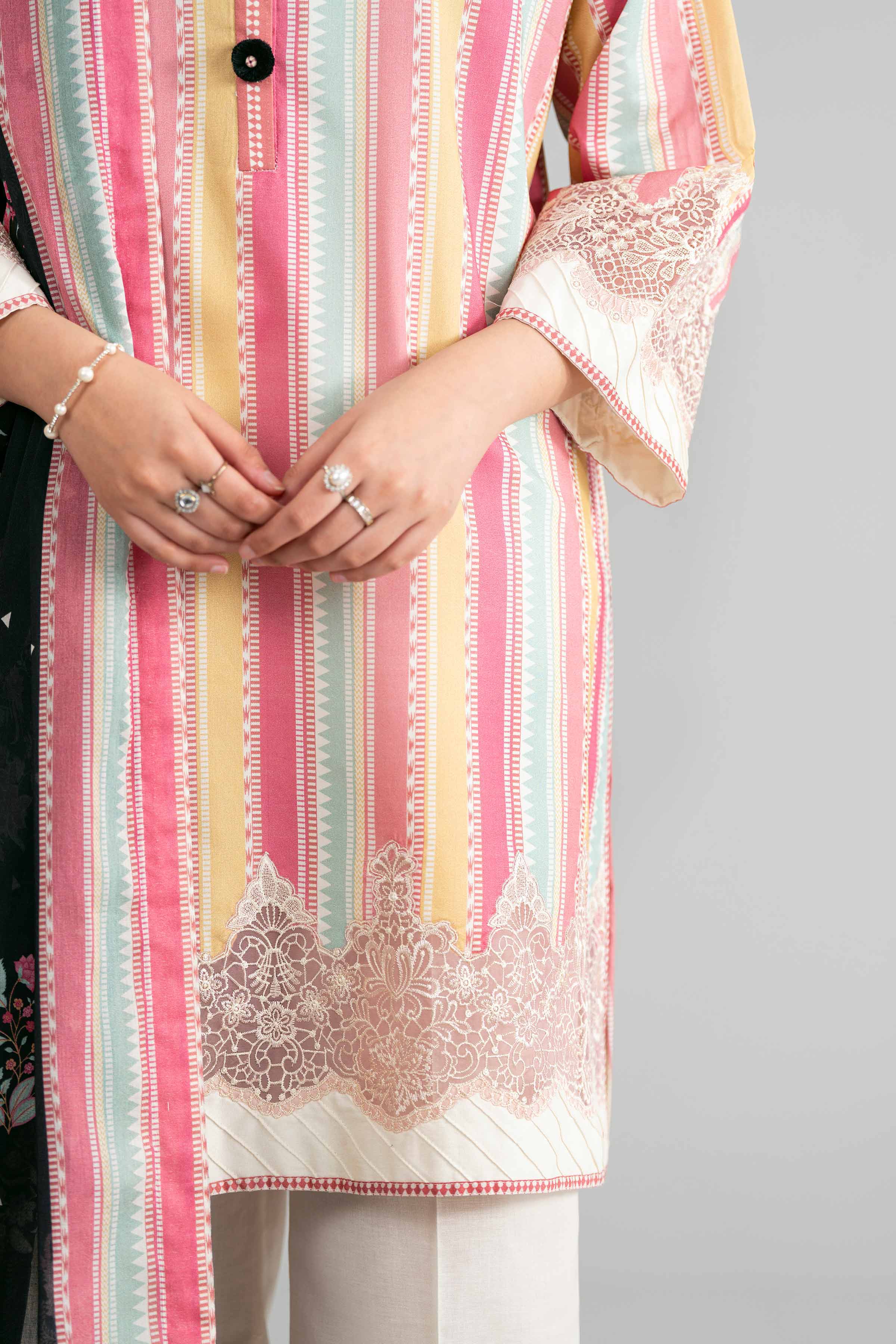 3 Piece - Printed Embroidered Suit - 42601855 Multi Lawn 3PC Embroidered