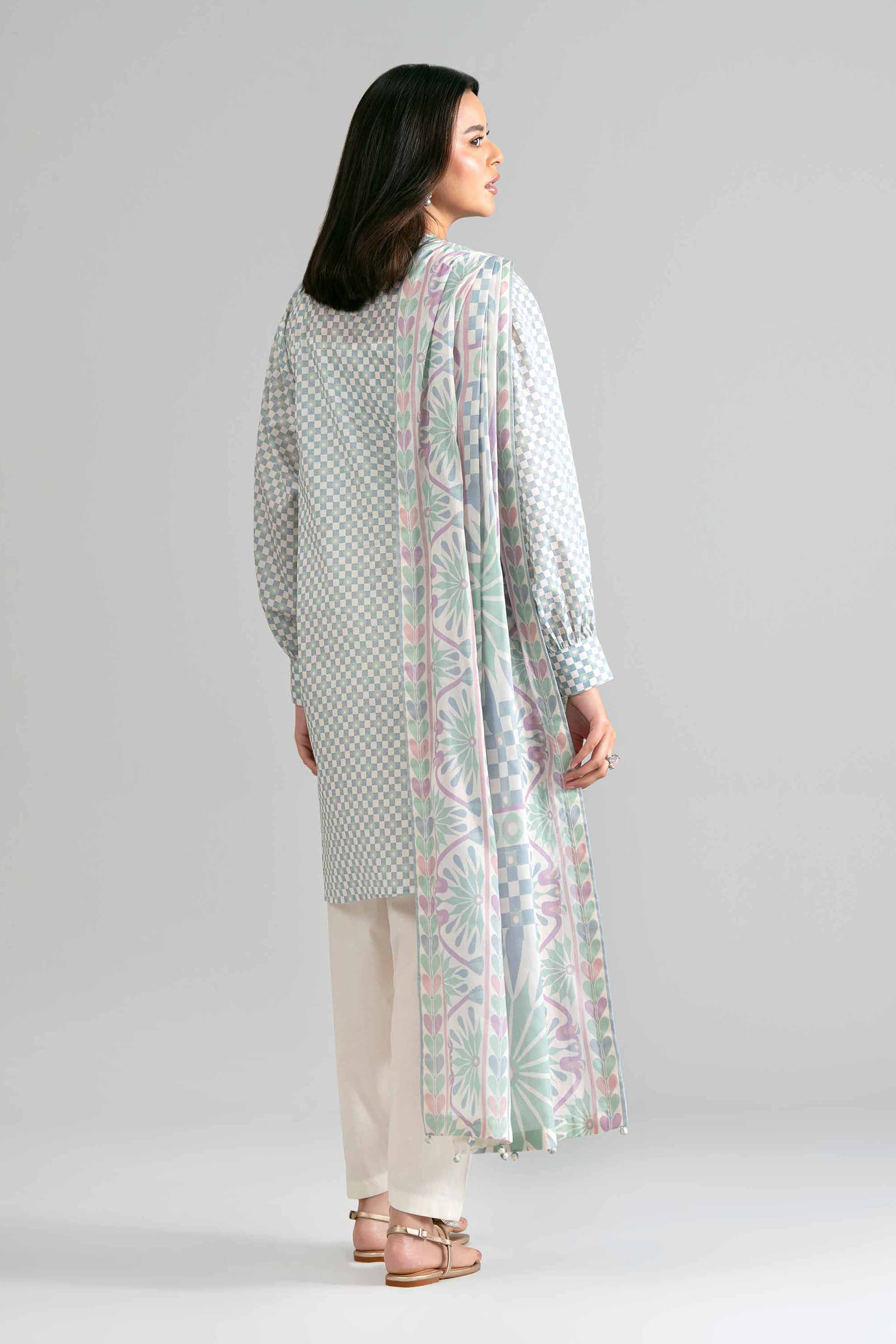 3 Piece - Printed Suit - 42601864 Blue Lawn 3PC Printed