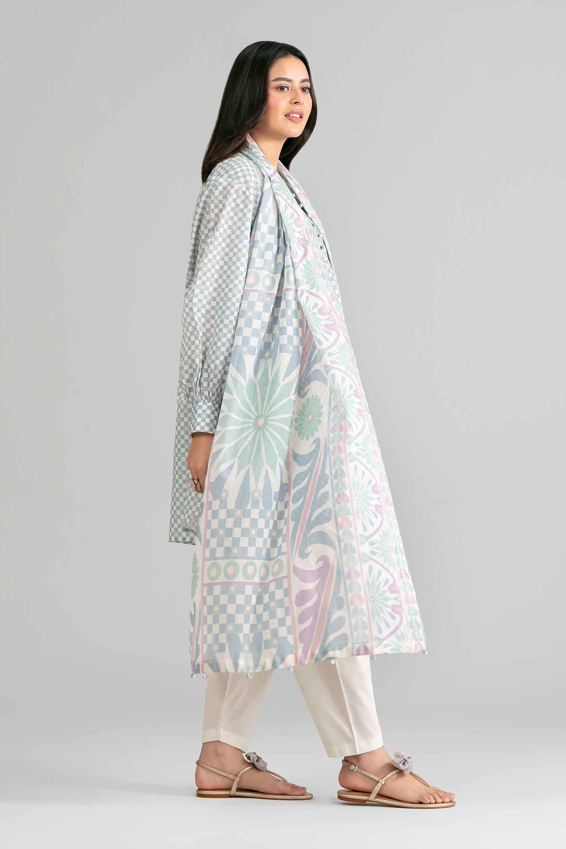 3 Piece - Printed Suit - 42601864 Blue Lawn 3PC Printed
