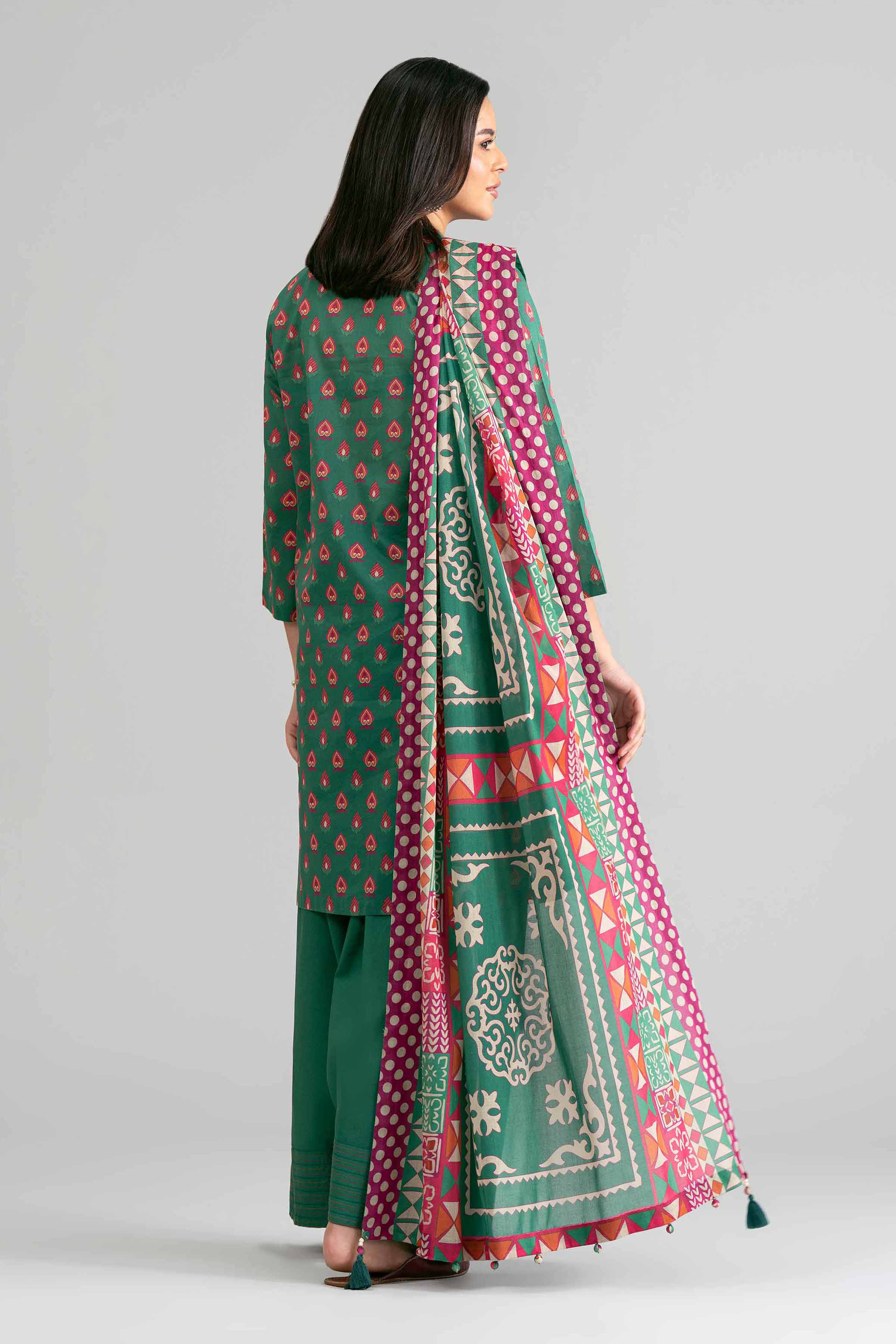 3 Piece - Printed Suit - 42601872 Green Lawn 3PC Printed