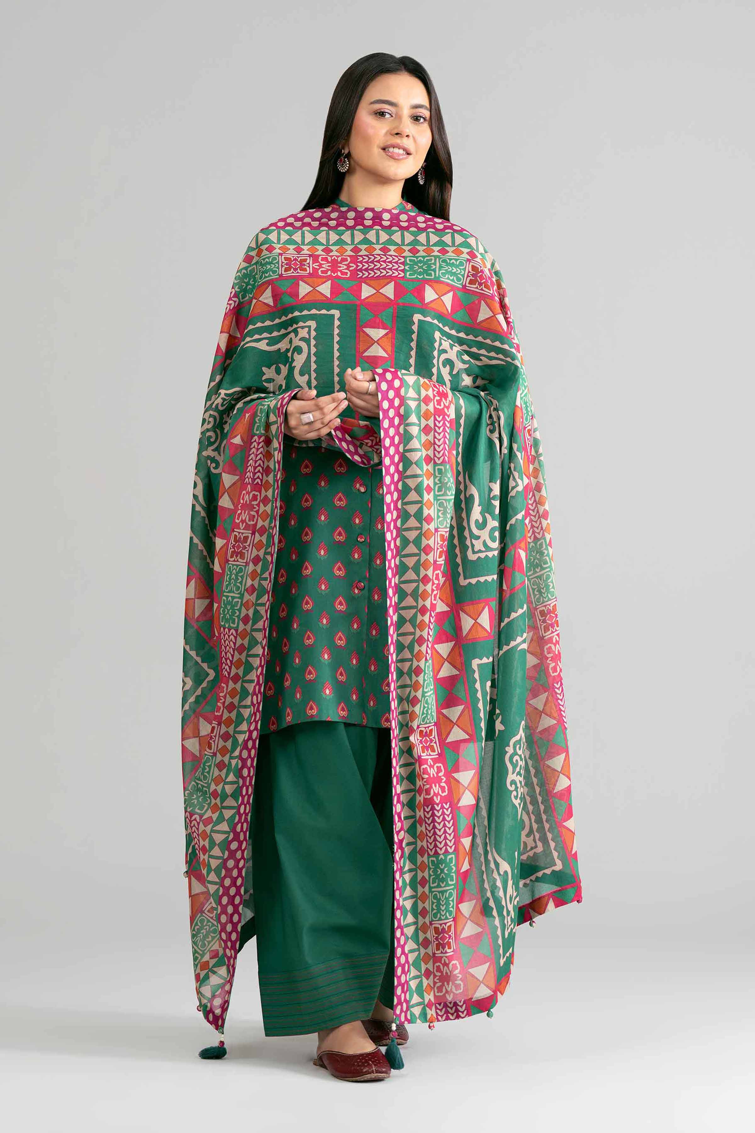 3 Piece - Printed Suit - 42601872 Green Lawn 3PC Printed