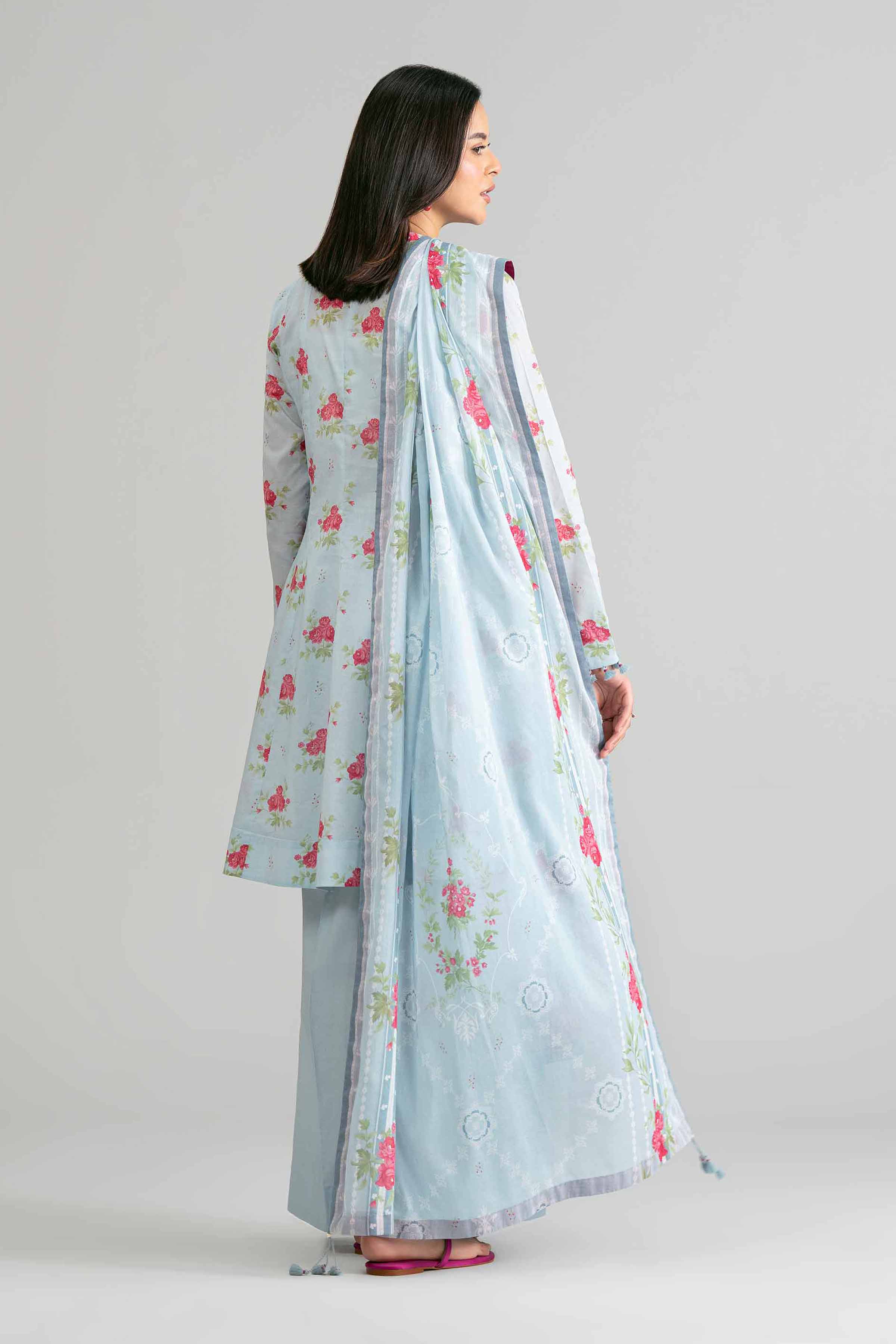 3 Piece - Printed Suit - 42601876 Blue Lawn 3PC Printed