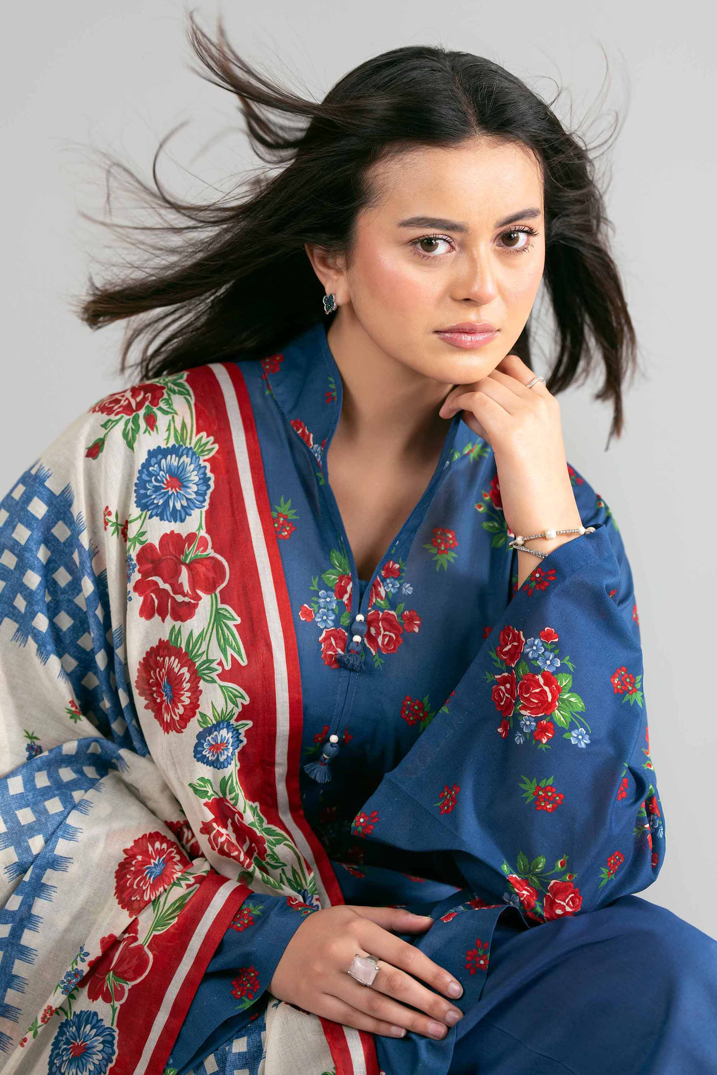 3 Piece - Printed Suit - 42601879 Blue Lawn 3PC Printed