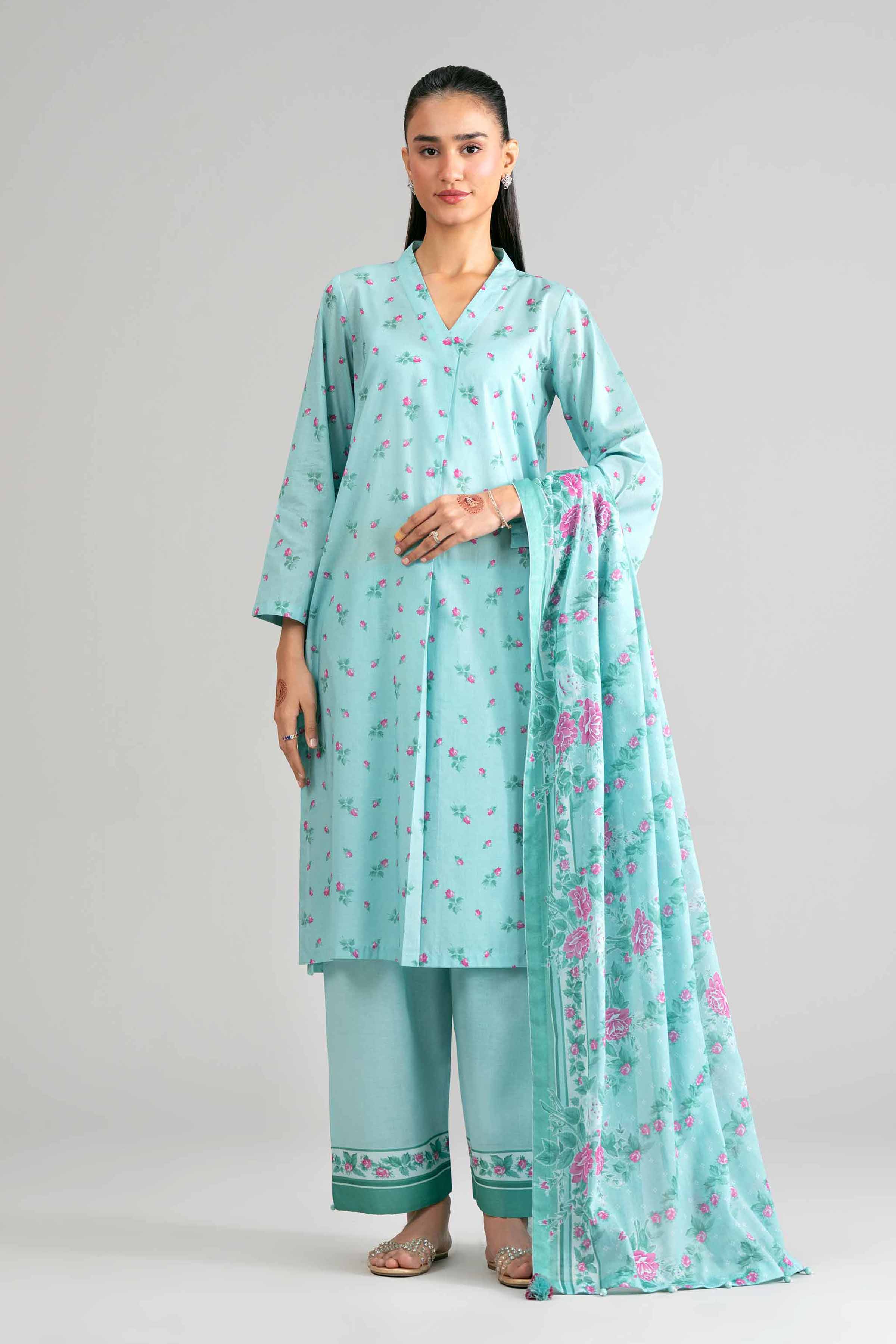 3 Piece - Printed Suit - 42601881 Green Lawn 3PC Printed