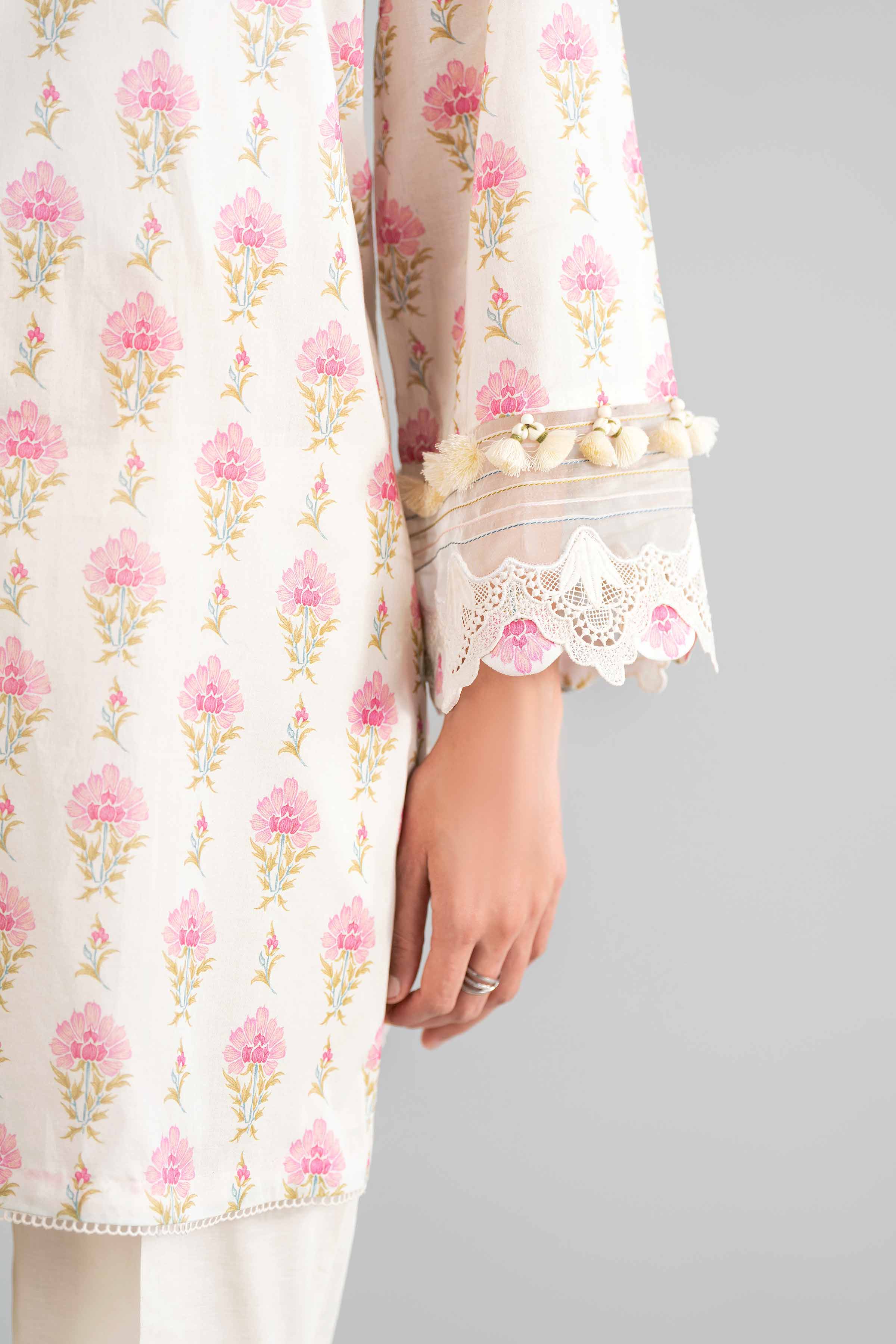 3 Piece - Printed Suit - 42601890 Cream Lawn 3PC Printed