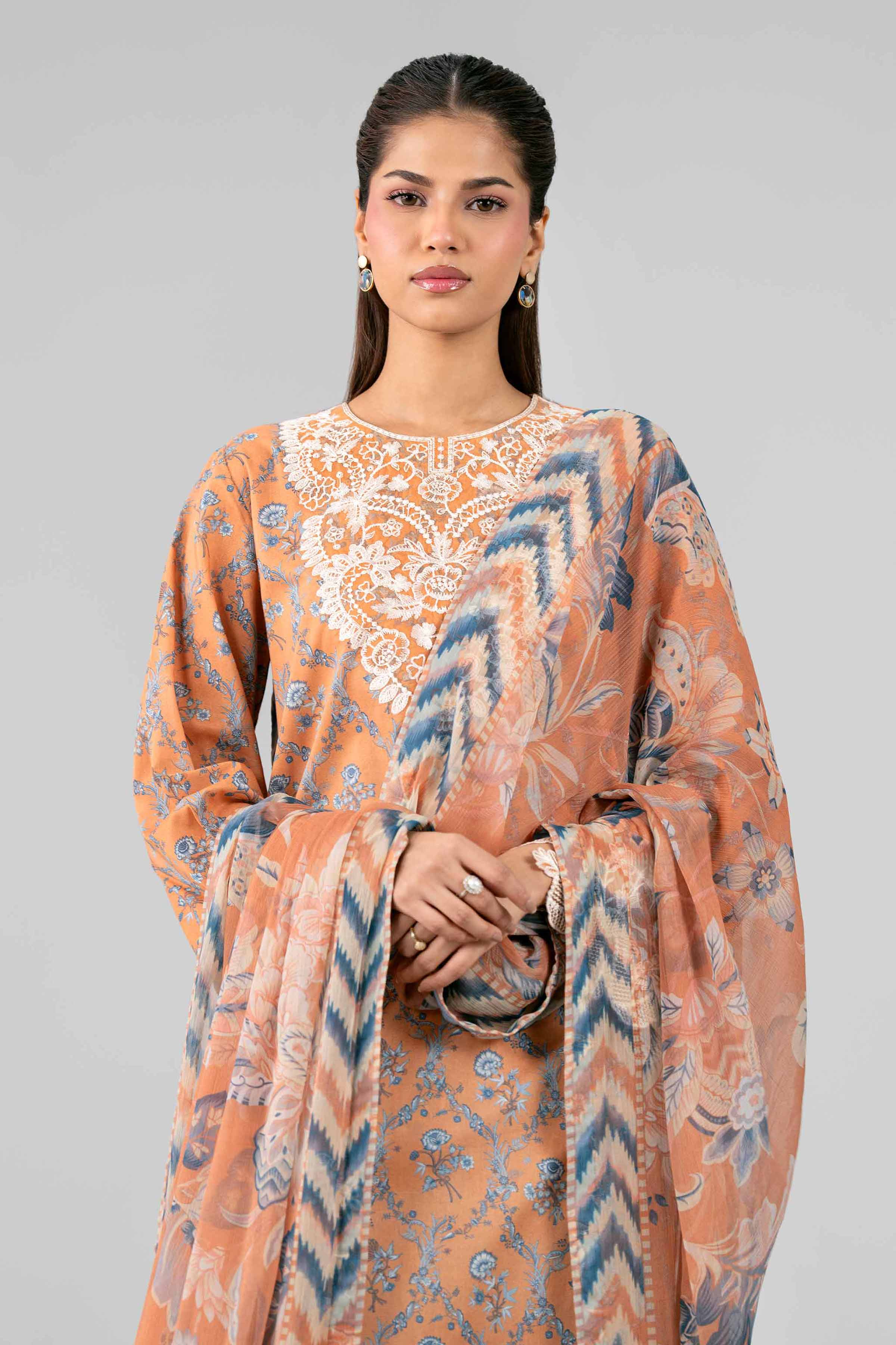 3 Piece - Digital Printed Embroidered Suit - 42601914 Nishat UAE  Lawn 3PC Embroidered