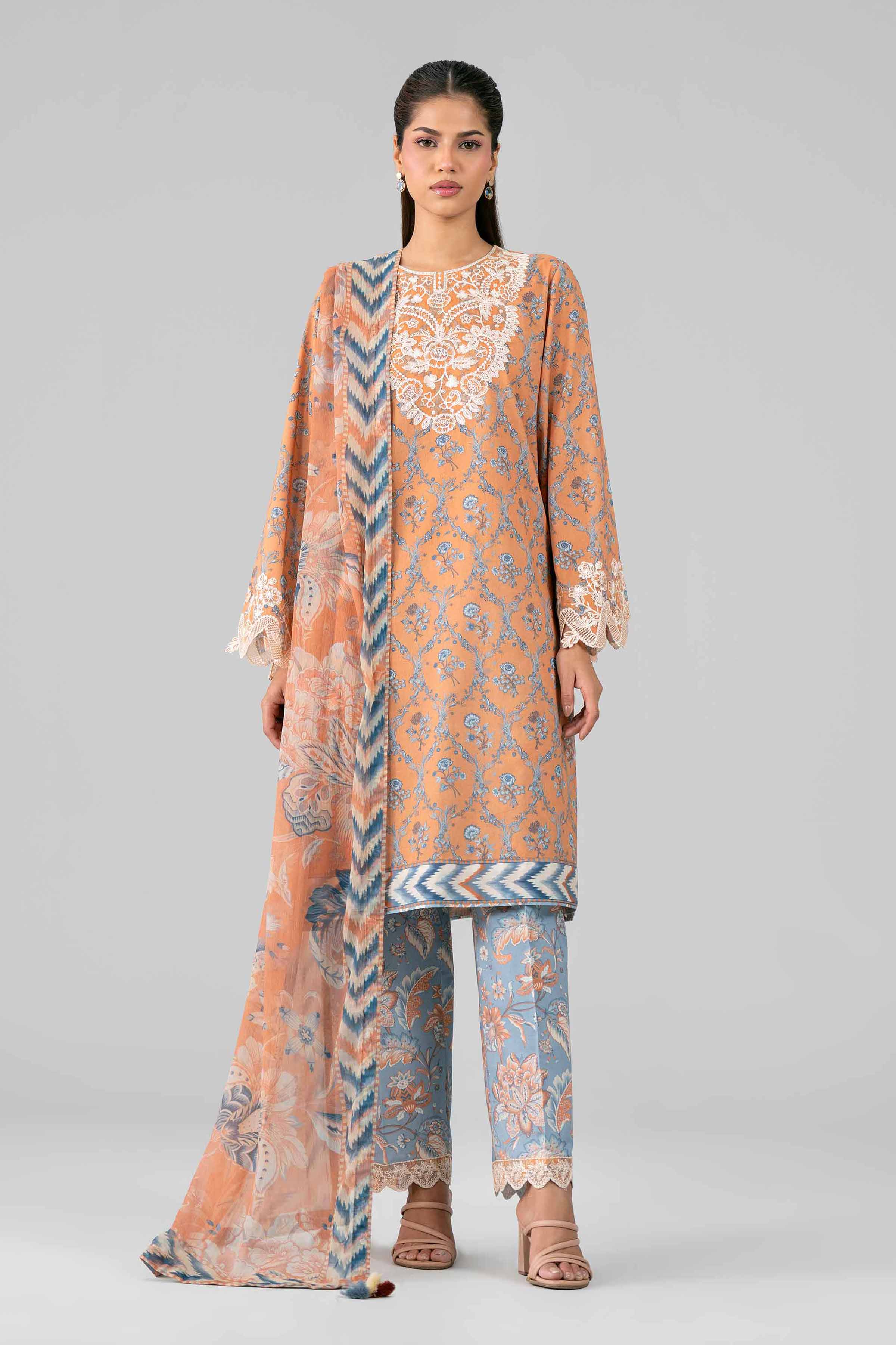 3 Piece - Digital Printed Embroidered Suit - 42601914 Nishat UAE  Lawn 3PC Embroidered