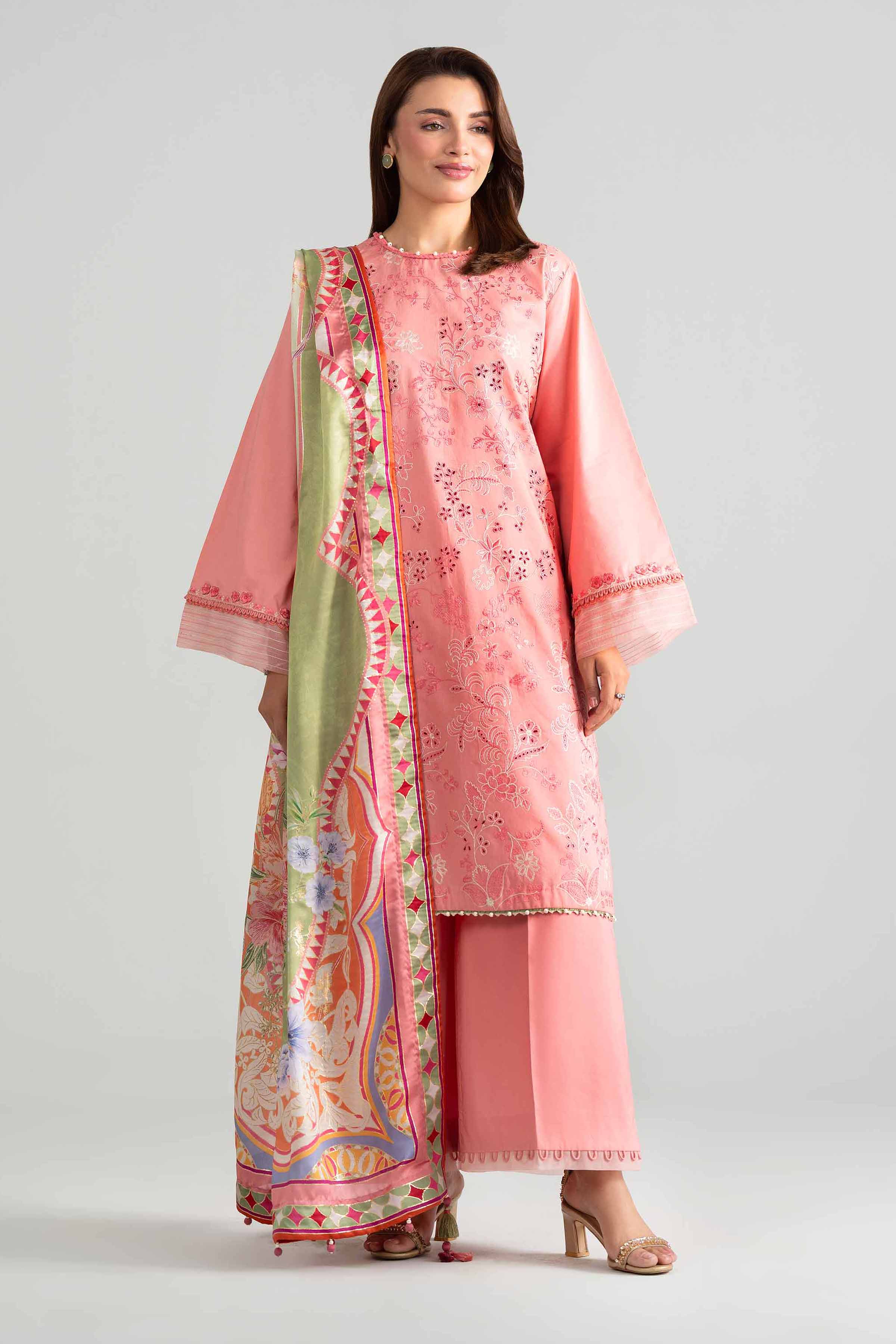3 Piece - Digital Printed Embroidered Suit - 42601923 Nishat UAE  Lawn 3PC Embroidered