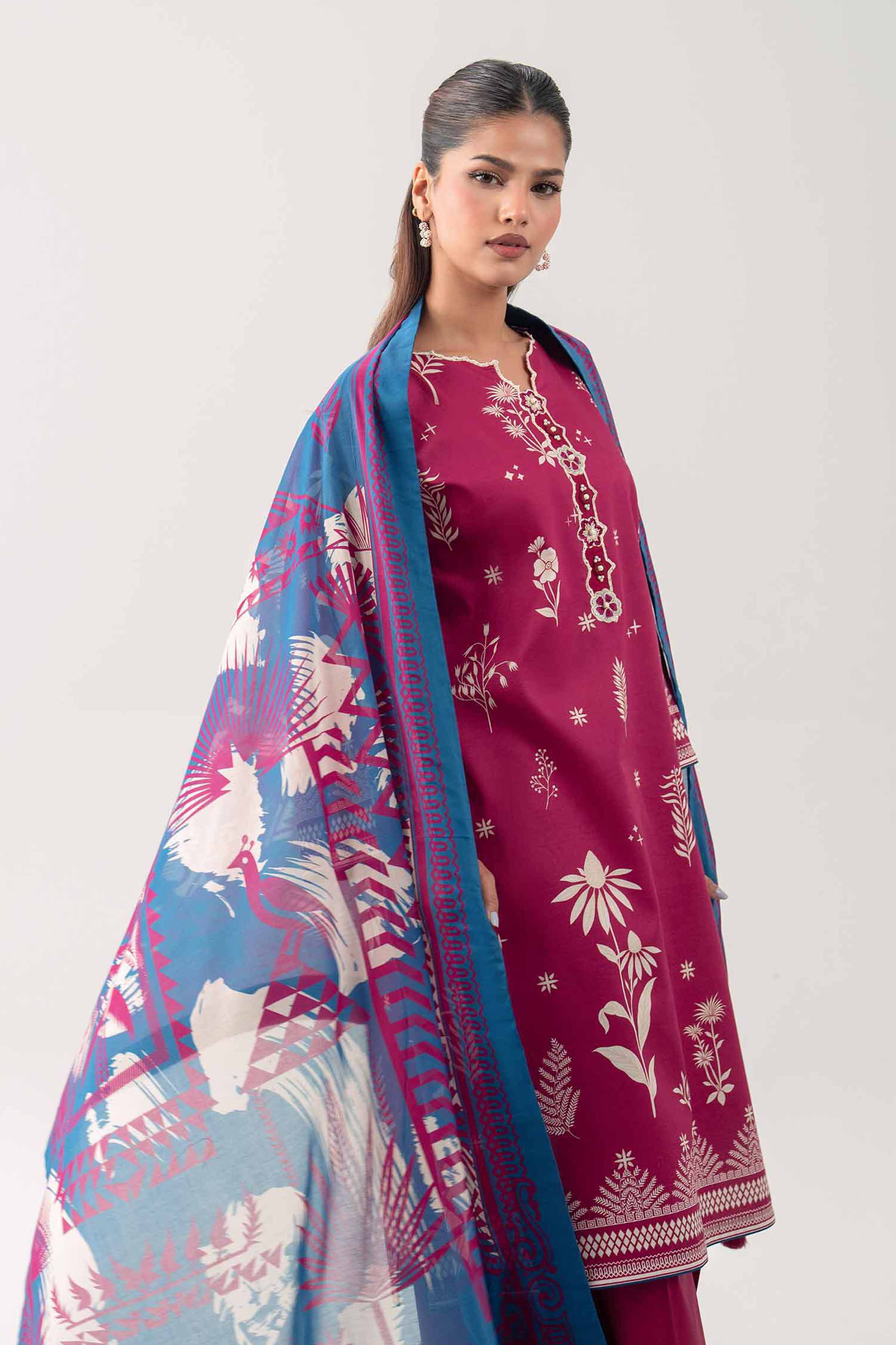 3 Piece - Digital Printed Embroidered Suit - 42602095 for Women - Unstitched Collection | Shop Online