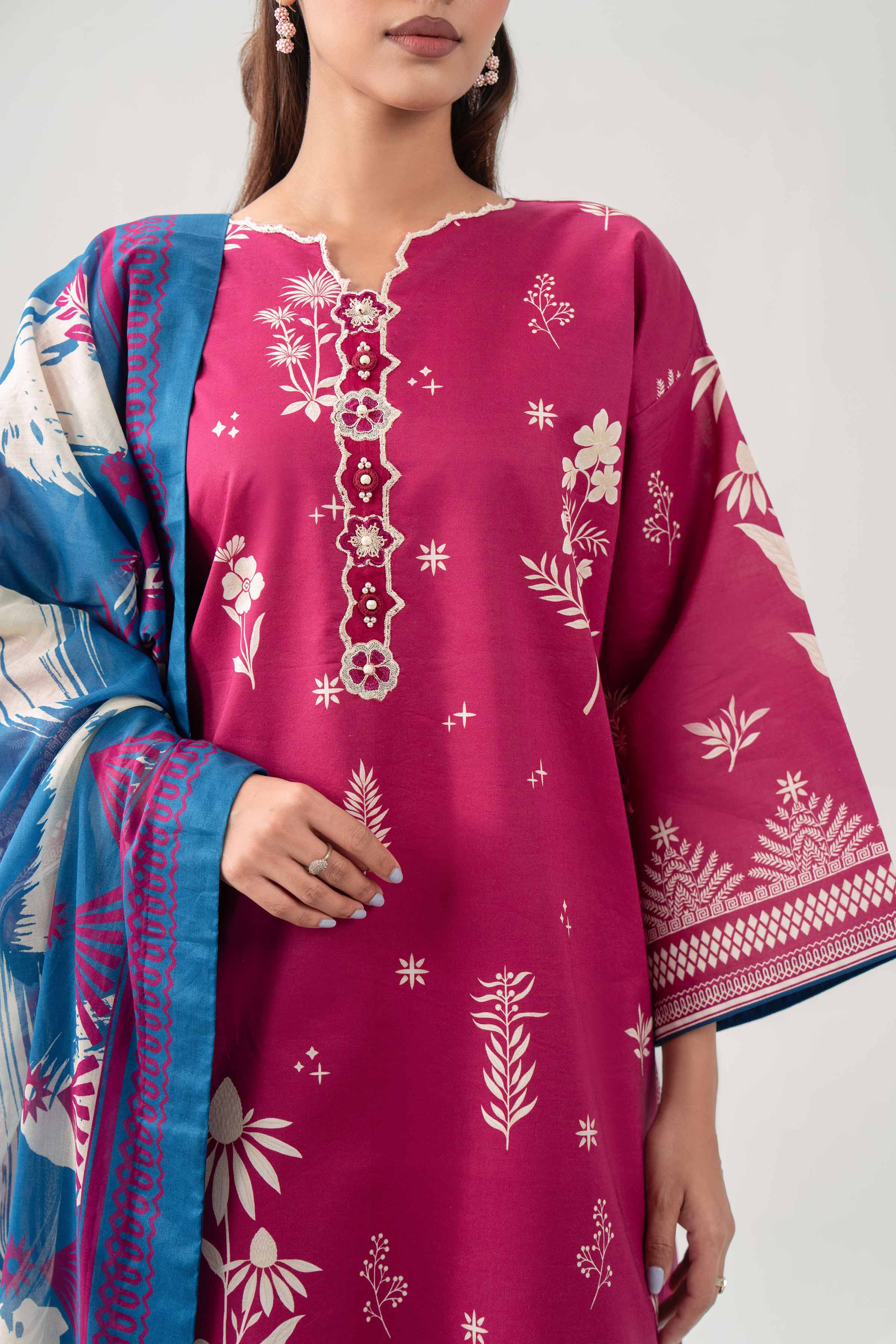 3 Piece - Digital Printed Embroidered Suit - 42602095 for Women - Unstitched Collection | Shop Online