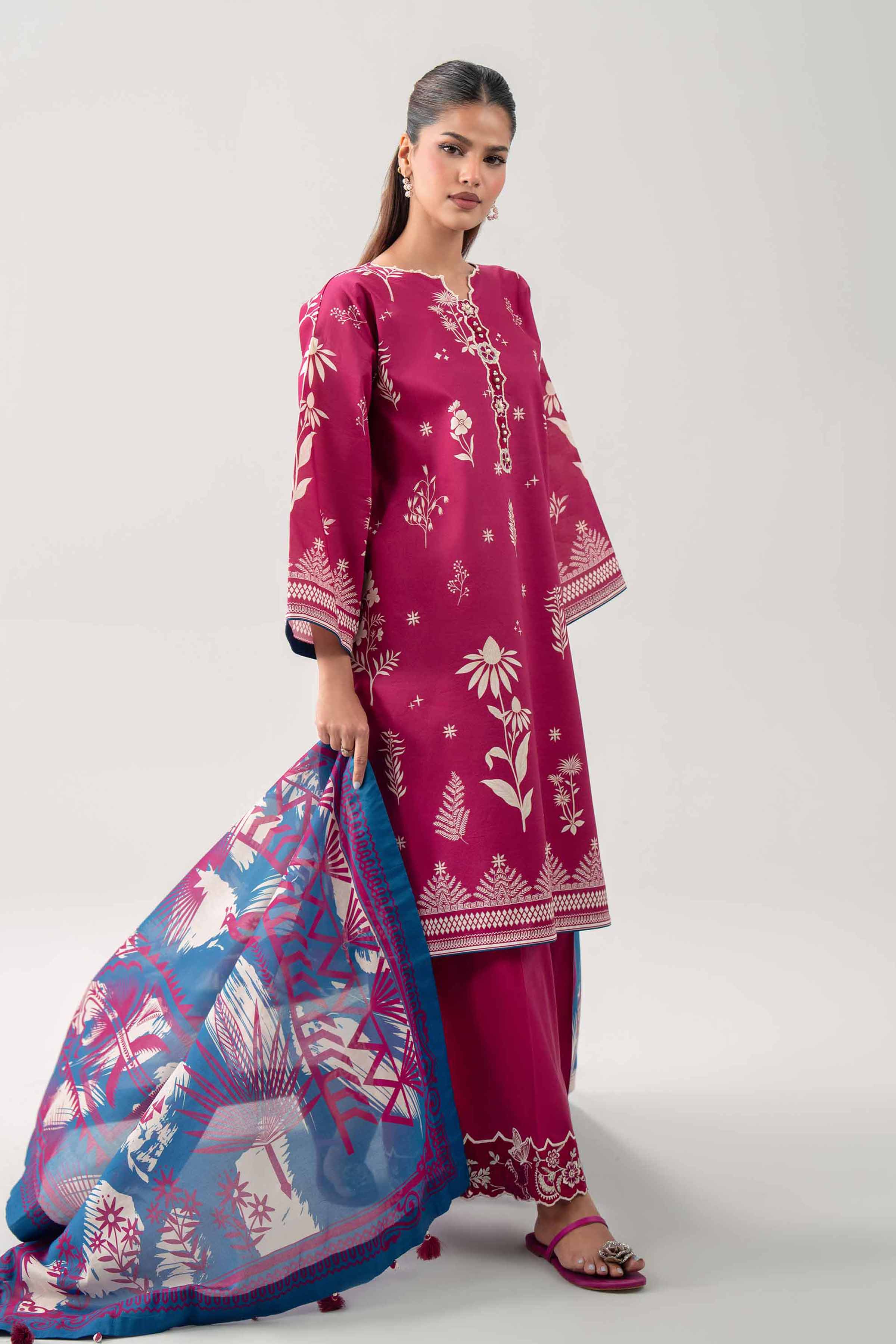 3 Piece - Digital Printed Embroidered Suit - 42602095 for Women - Unstitched Collection | Shop Online