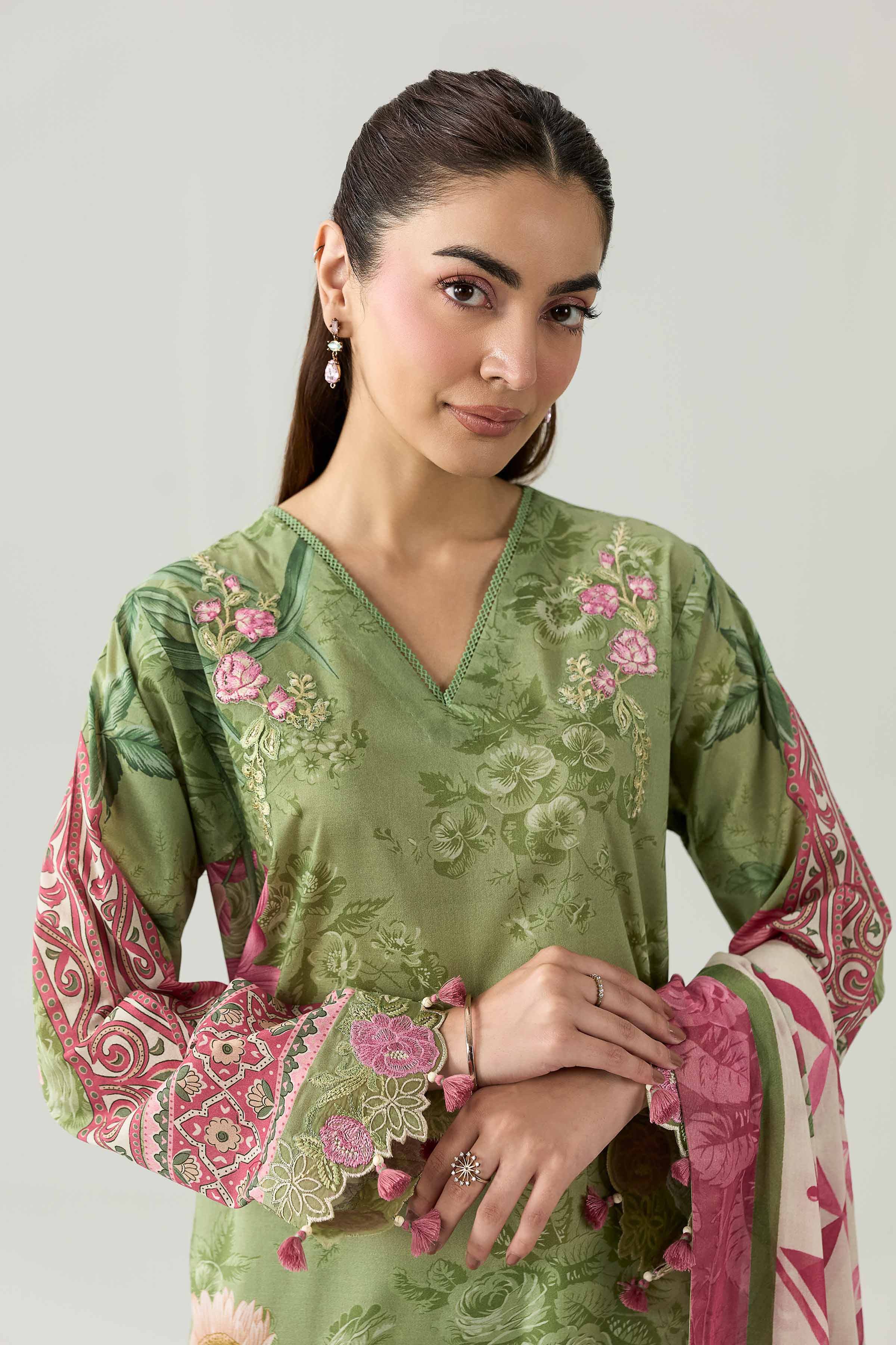 3 Piece - Digital Printed Embroidered Suit - 42602096 for Women - Unstitched Collection | Shop Online