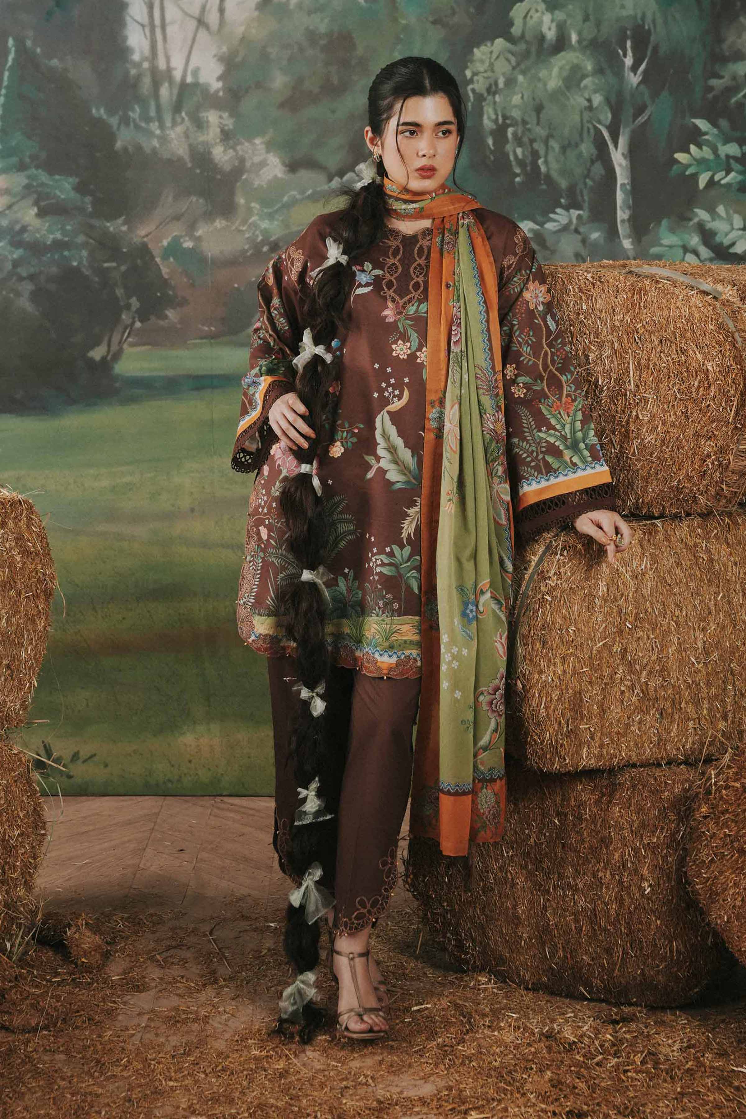 3 Piece - Digital Printed Embroidered Suit - 42602097 for Women - Unstitched Collection | Shop Online