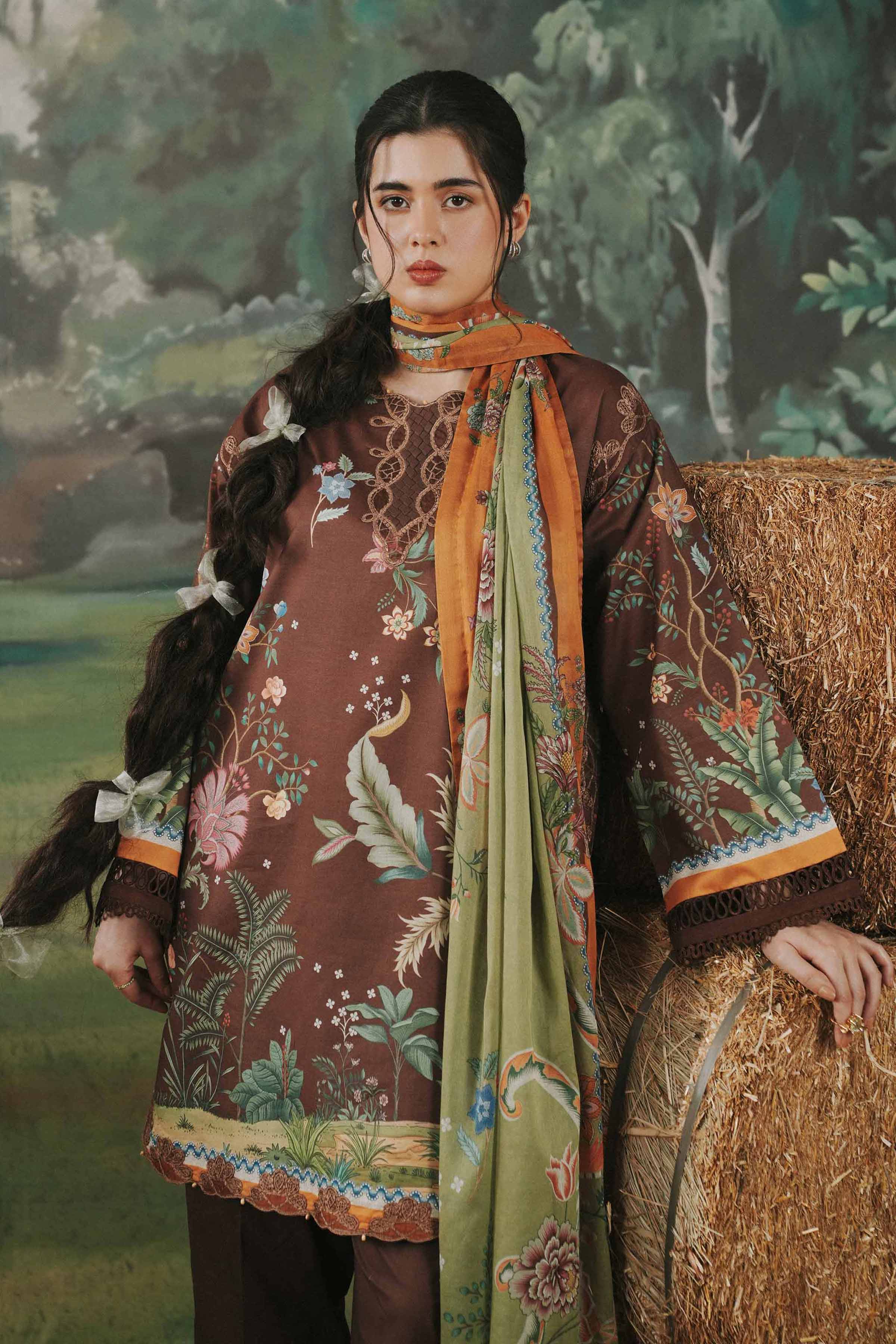 3 Piece - Digital Printed Embroidered Suit - 42602097 for Women - Unstitched Collection | Shop Online