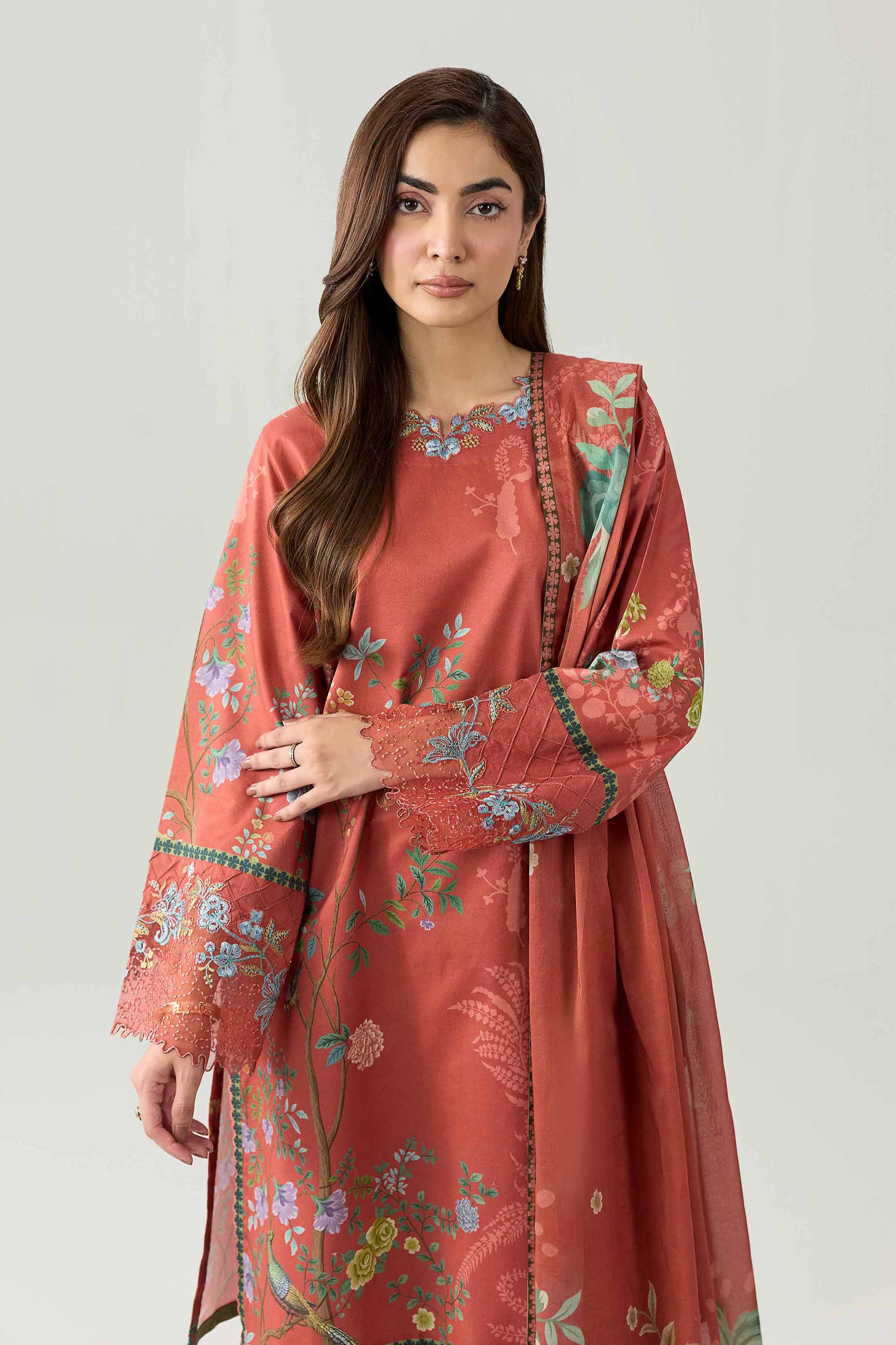 3 Piece - Digital Printed Embroidered Suit - 42602100 for Women - Unstitched Collection | Shop Online