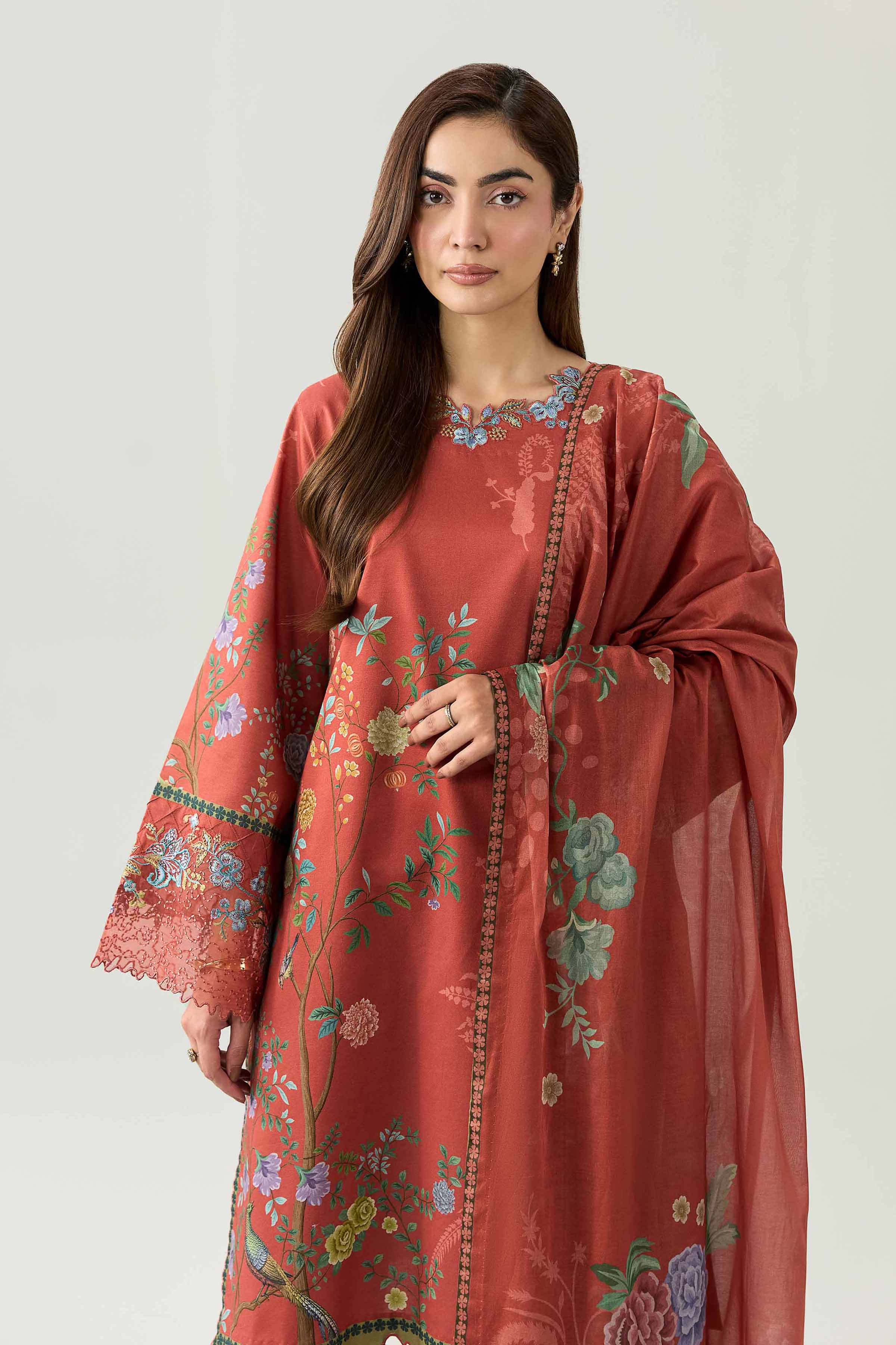 3 Piece - Digital Printed Embroidered Suit - 42602100 for Women - Unstitched Collection | Shop Online