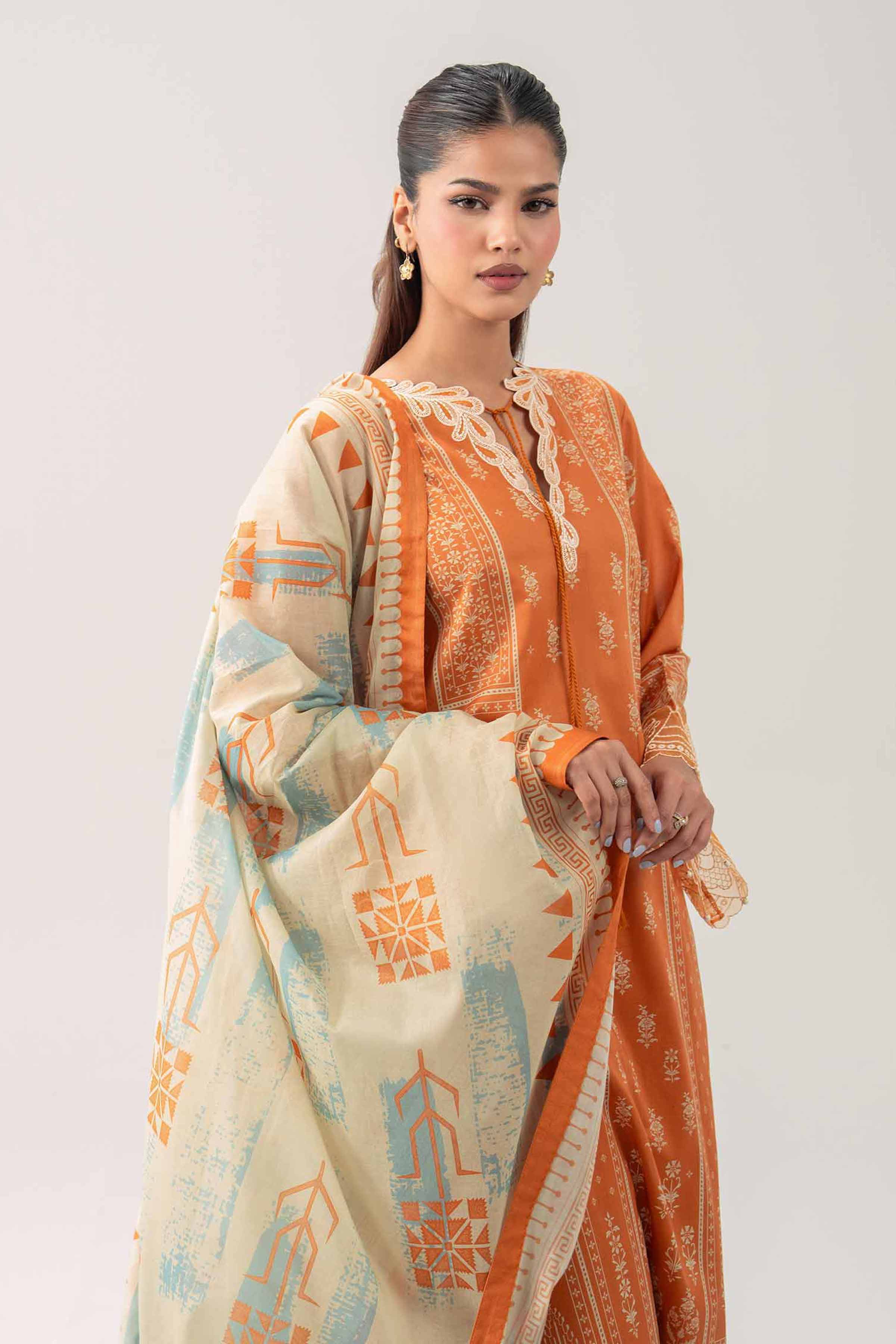 3 Piece - Digital Printed Embroidered Suit - 42602102 for Women - Unstitched Collection | Shop Online