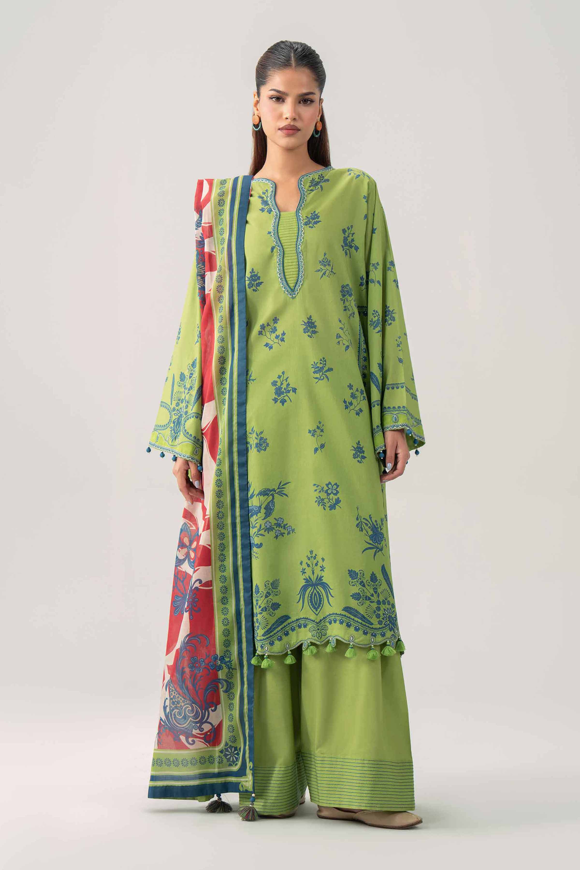 3 Piece - Digital Printed Embroidered Suit - 42602103 for Women - Unstitched Collection | Shop Online