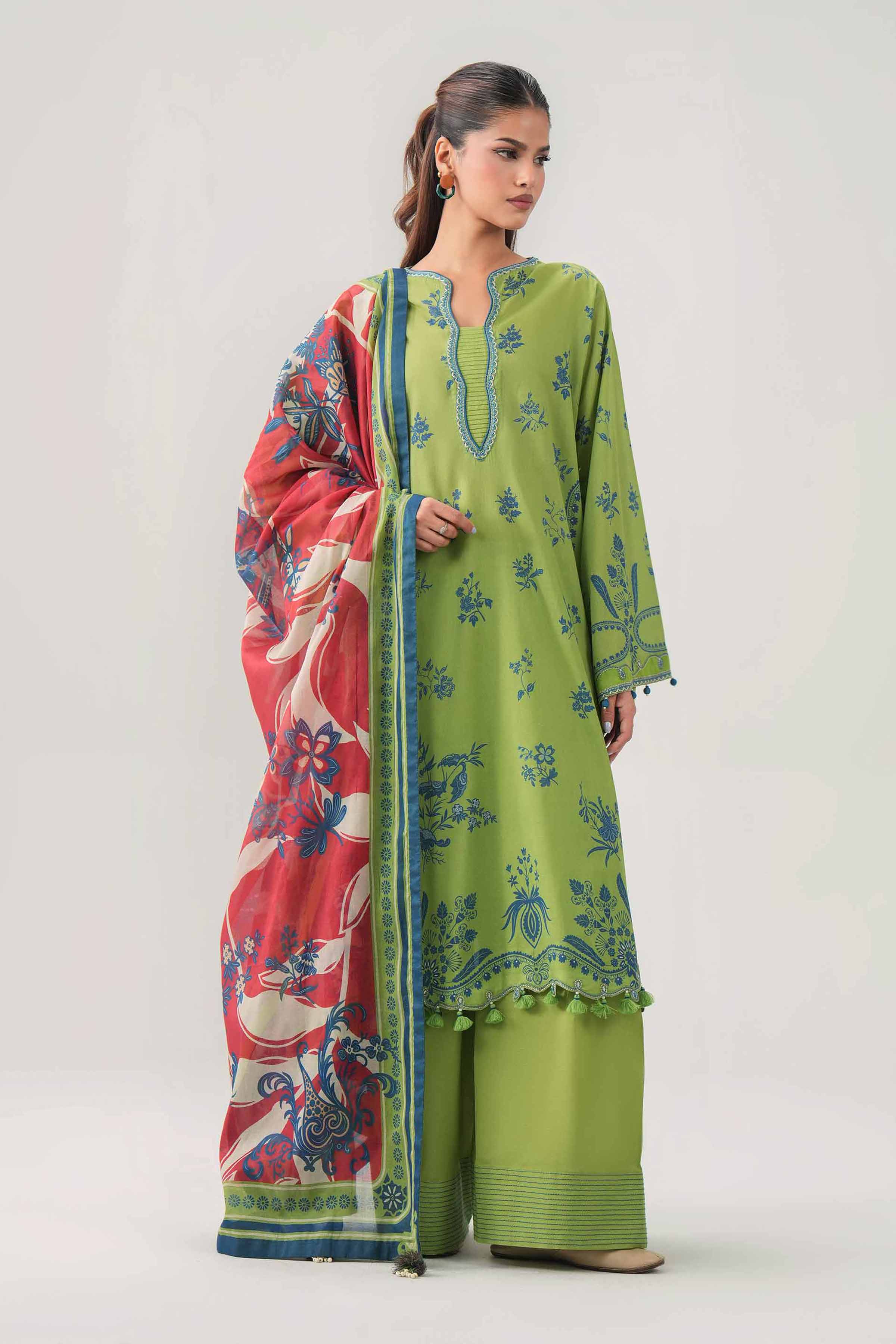 3 Piece - Digital Printed Embroidered Suit - 42602103 for Women - Unstitched Collection | Shop Online