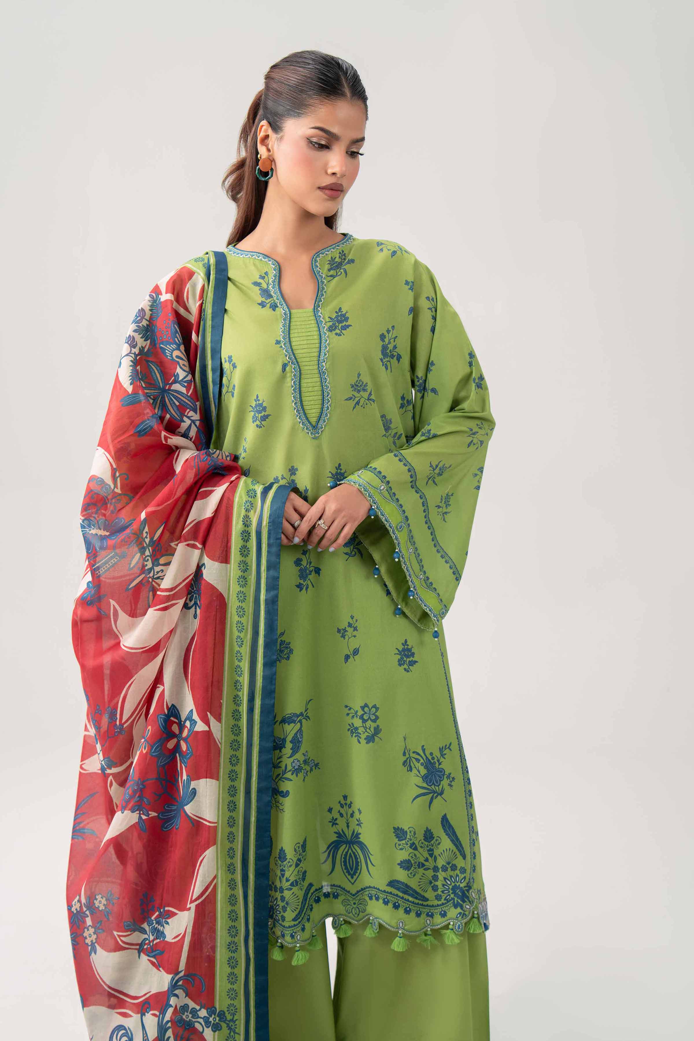 3 Piece - Digital Printed Embroidered Suit - 42602103 for Women - Unstitched Collection | Shop Online