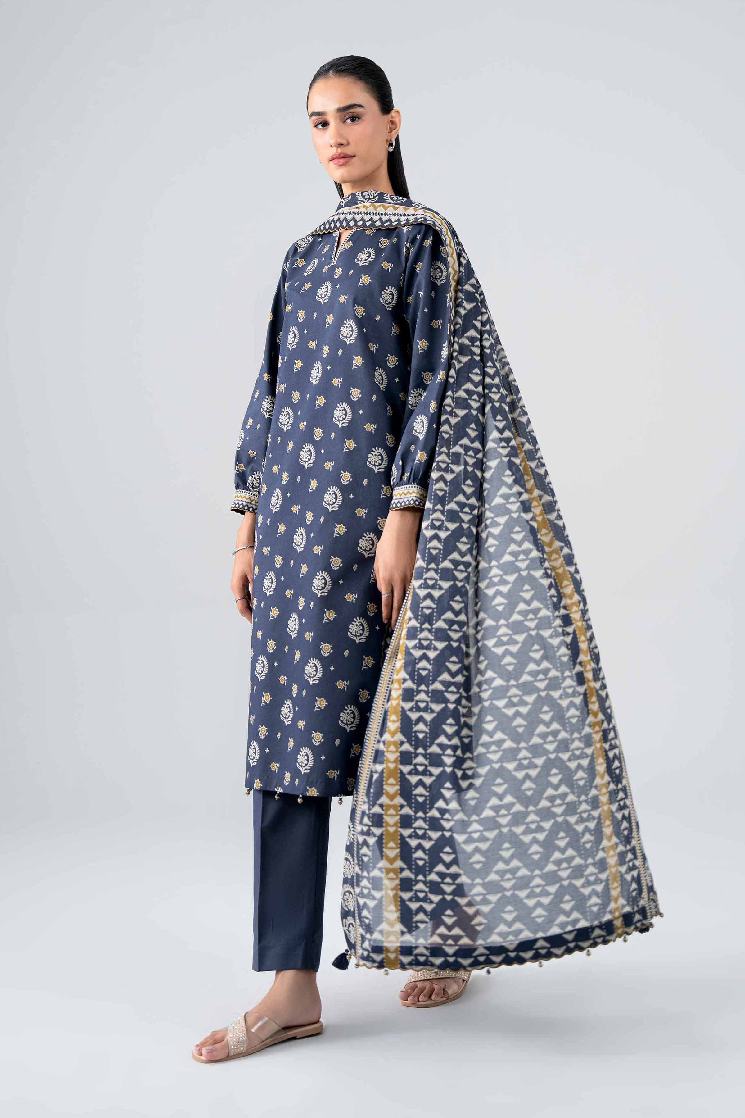 3 Piece - Printed Suit - 42602133 for Women - Unstitched Collection | Shop Online