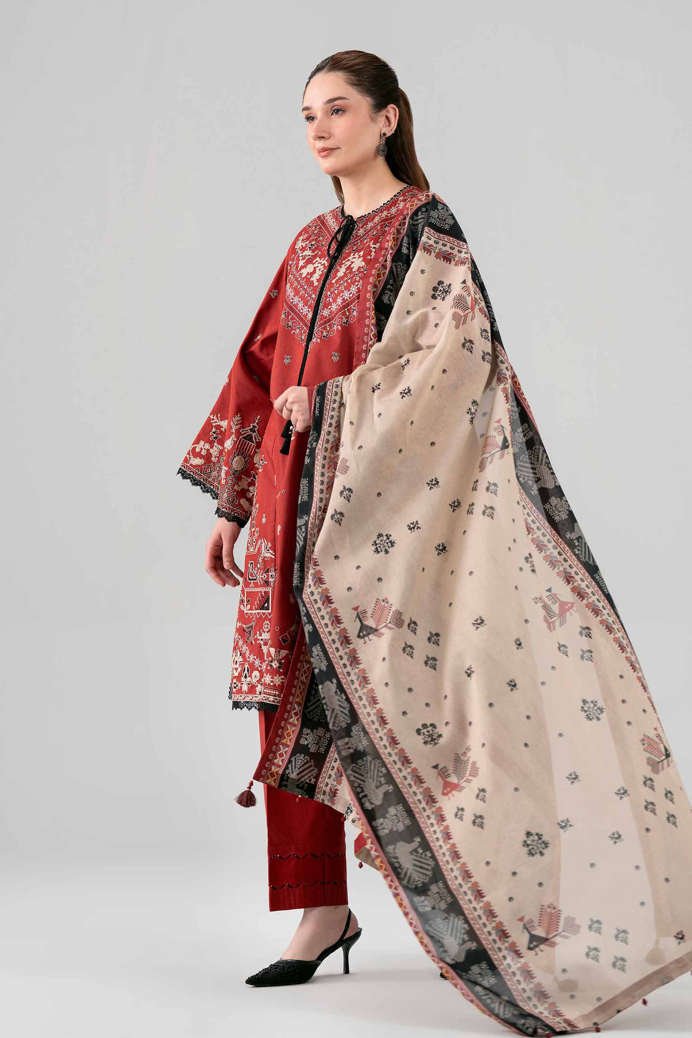 3 Piece - Printed Embroidered Suit - 42602146 for Women - Unstitched Collection | Shop Online