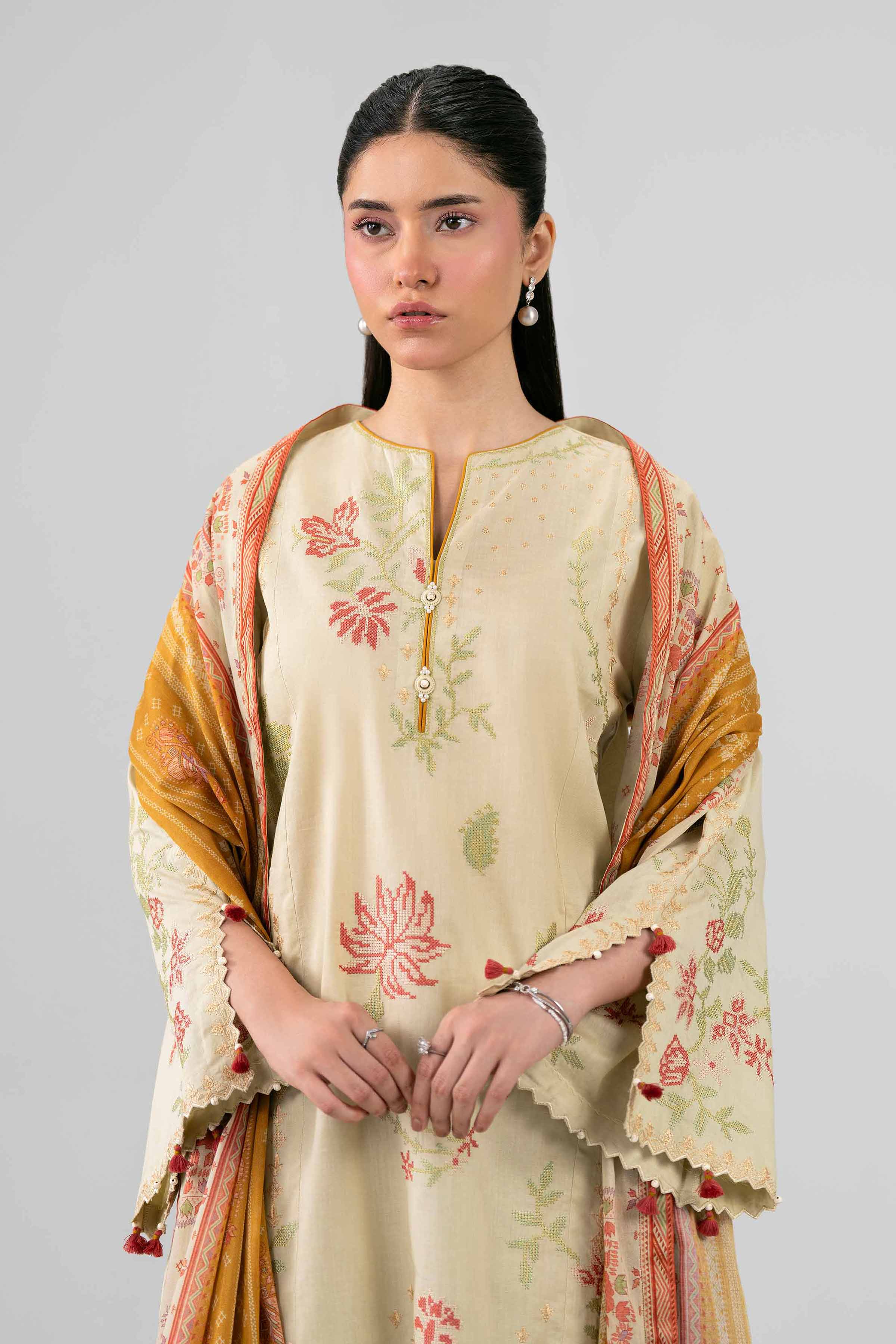 3 Piece - Printed Embroidered Suit - 42602147 for Women - Unstitched Collection | Shop Online