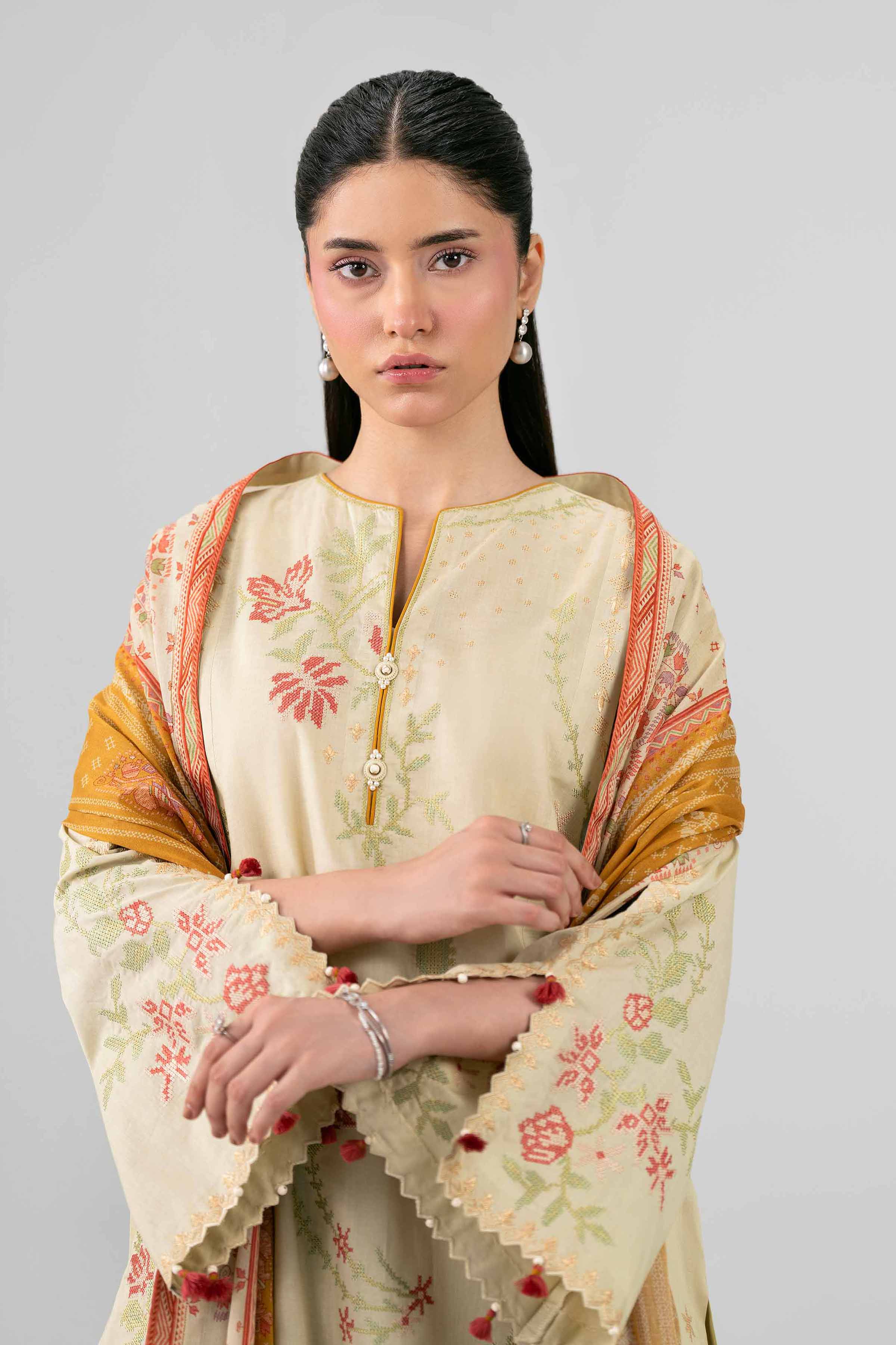 3 Piece - Printed Embroidered Suit - 42602147 for Women - Unstitched Collection | Shop Online