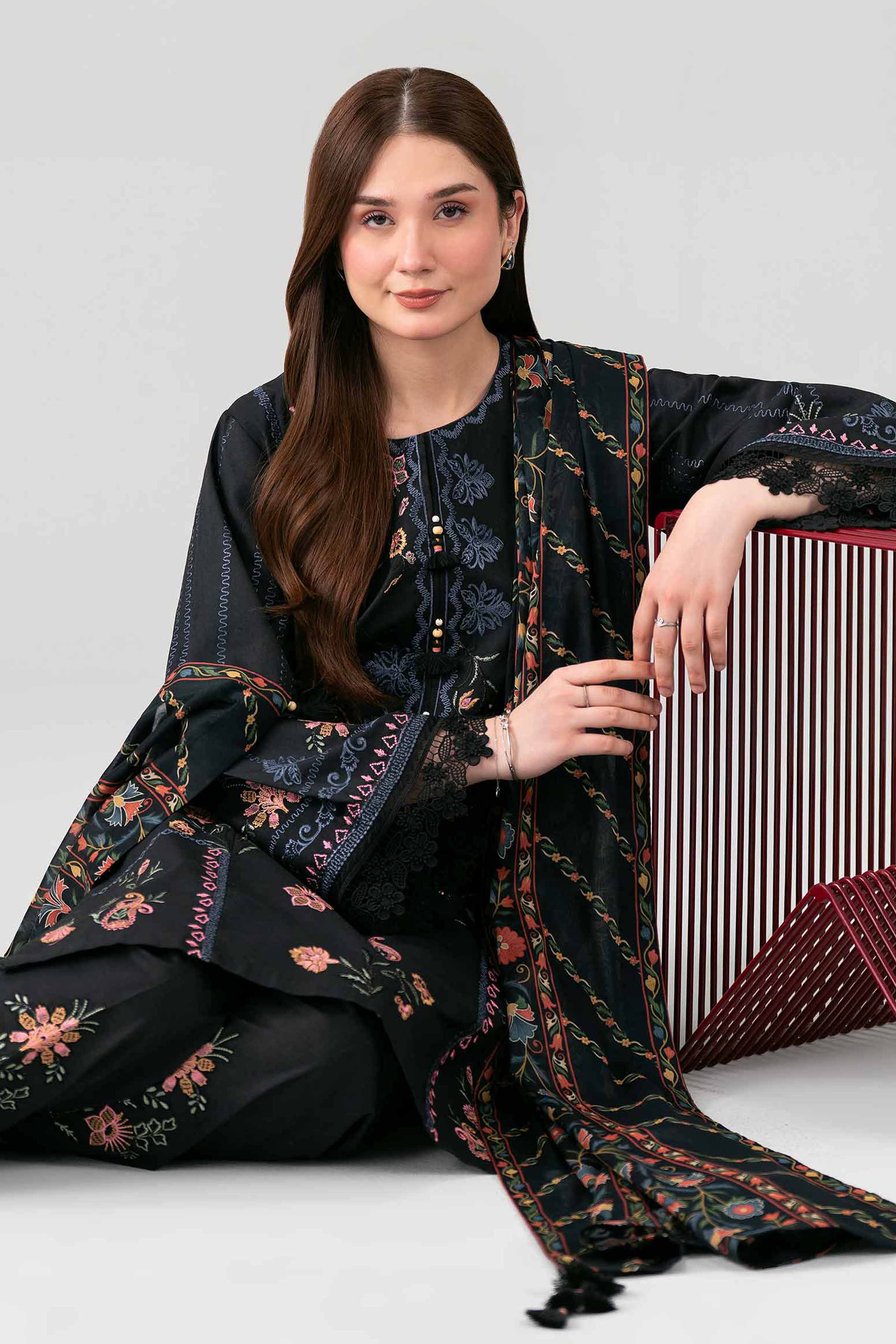 3 Piece - Printed Embroidered Suit - 42602152 for Women - Unstitched Collection | Shop Online