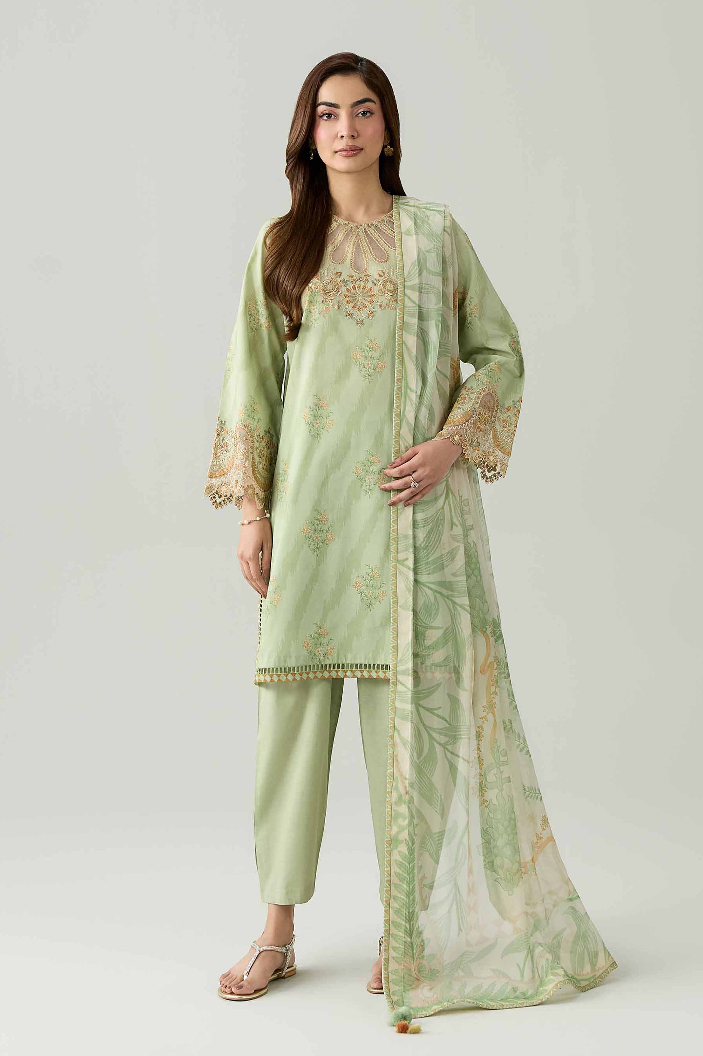 3 Piece - Digital Printed Embroidered Suit - 42602164 for Women - Unstitched Collection | Shop Online