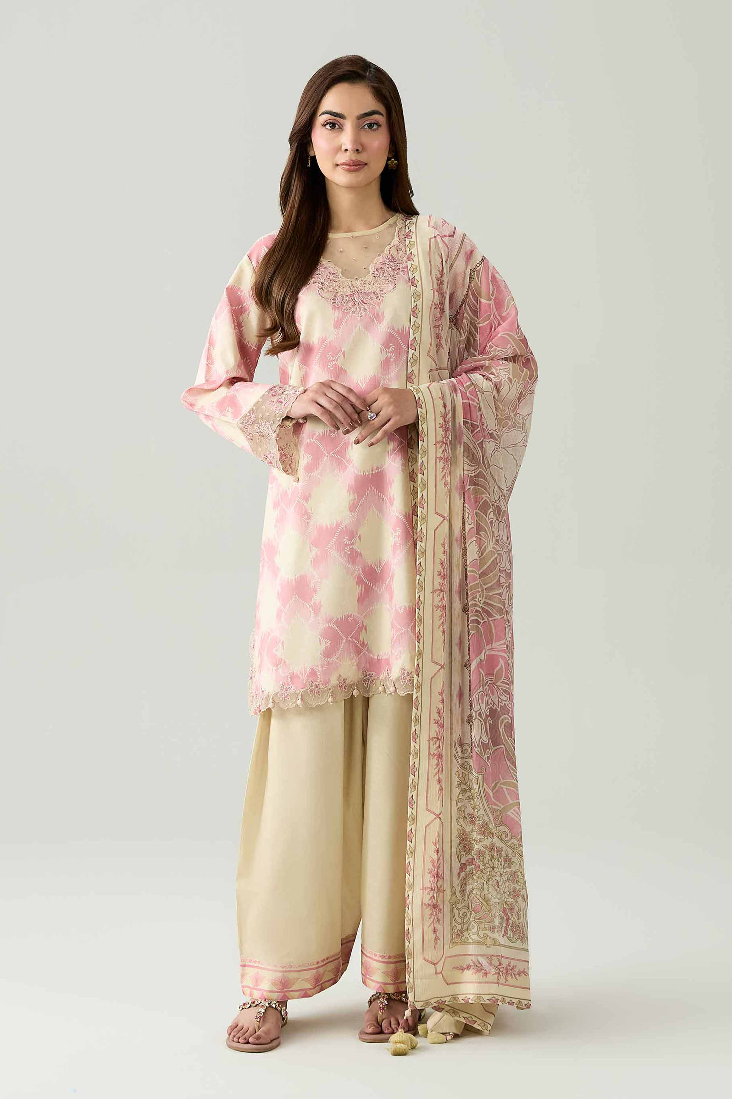 3 Piece - Digital Printed Embroidered Suit - 42602165 for Women - Unstitched Collection | Shop Online