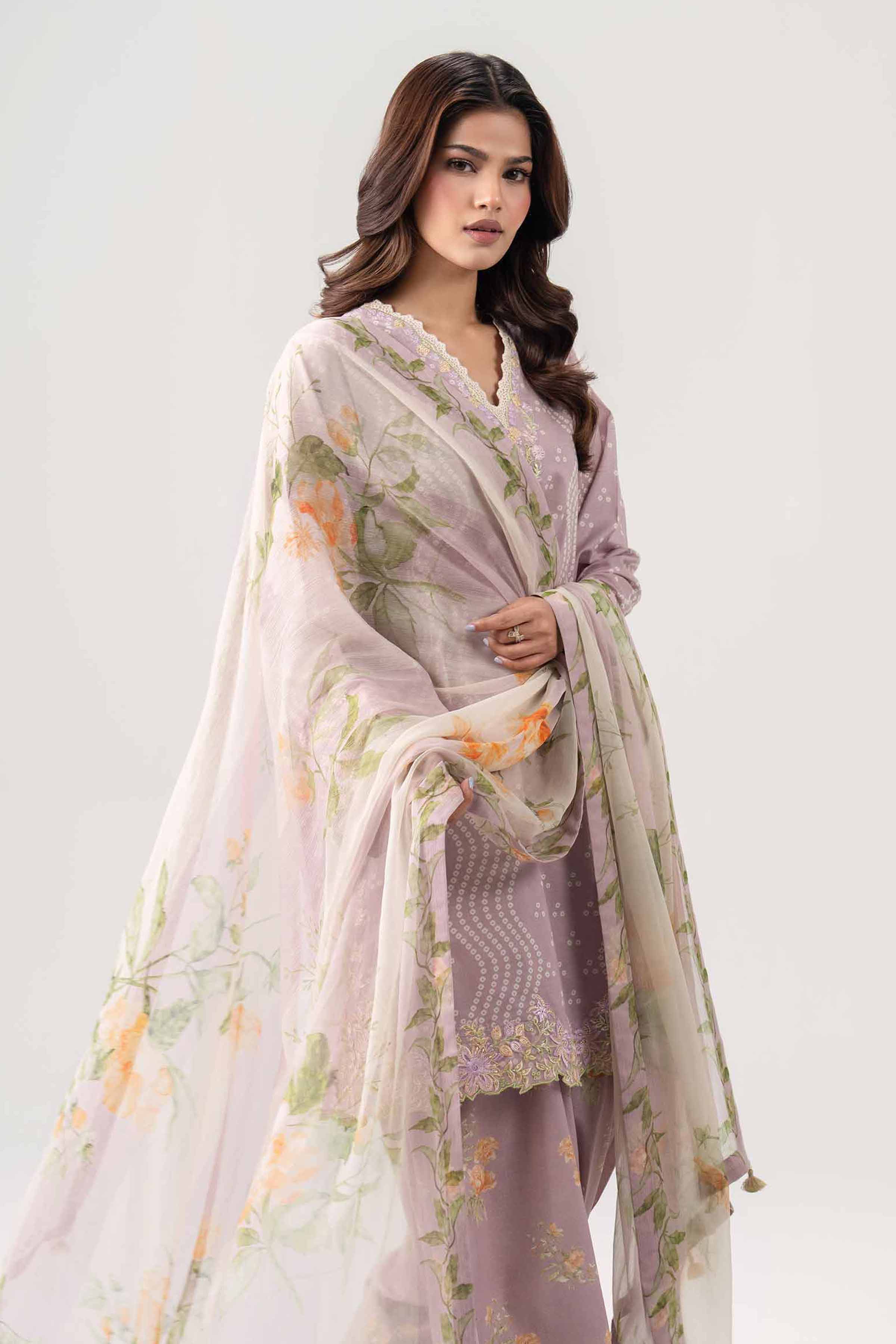3 Piece - Digital Printed Embroidered Suit - 42602175 for Women - Unstitched Collection | Shop Online