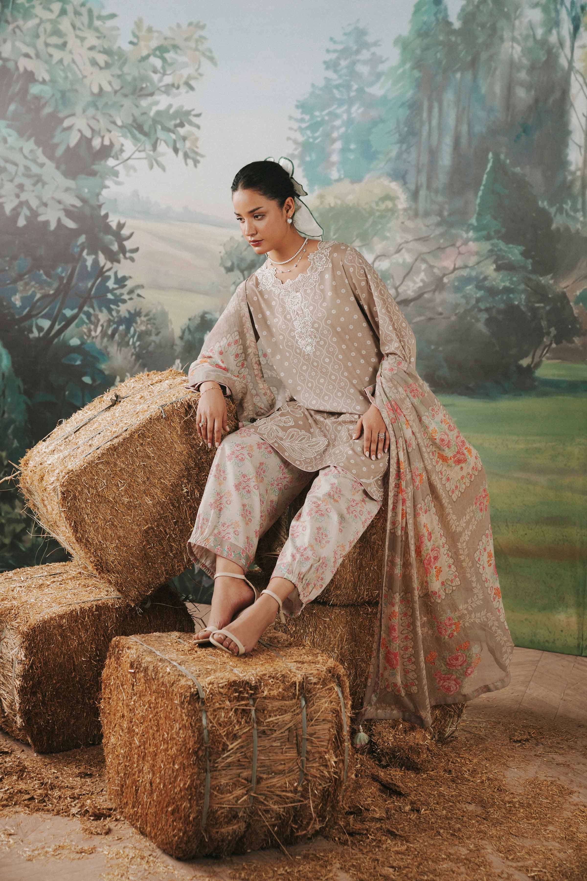 3 Piece - Digital Printed Embroidered Suit - 42602176 for Women - Unstitched Collection | Shop Online