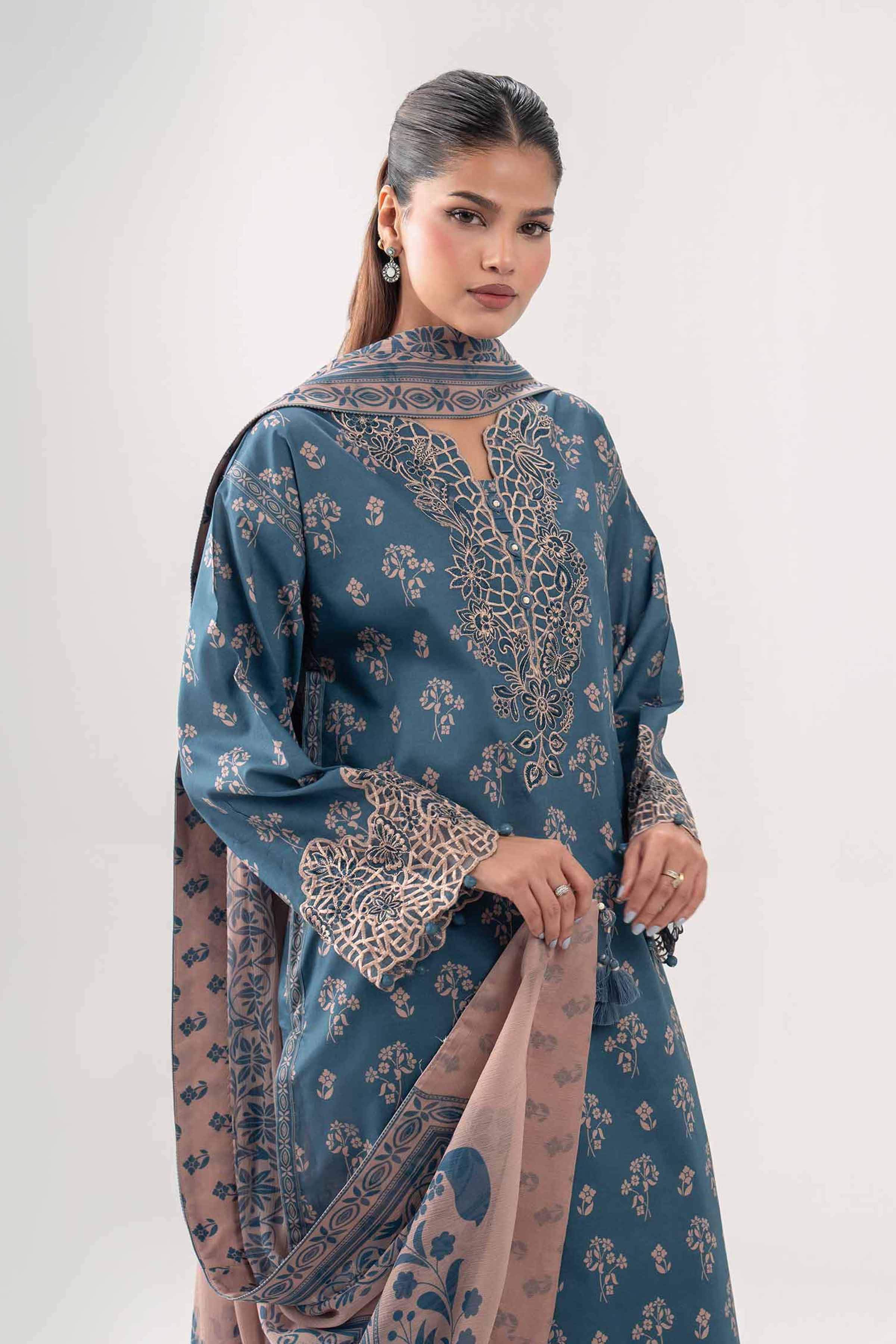 3 Piece - Digital Printed Embroidered Suit - 42602181 for Women - Unstitched Collection | Shop Online